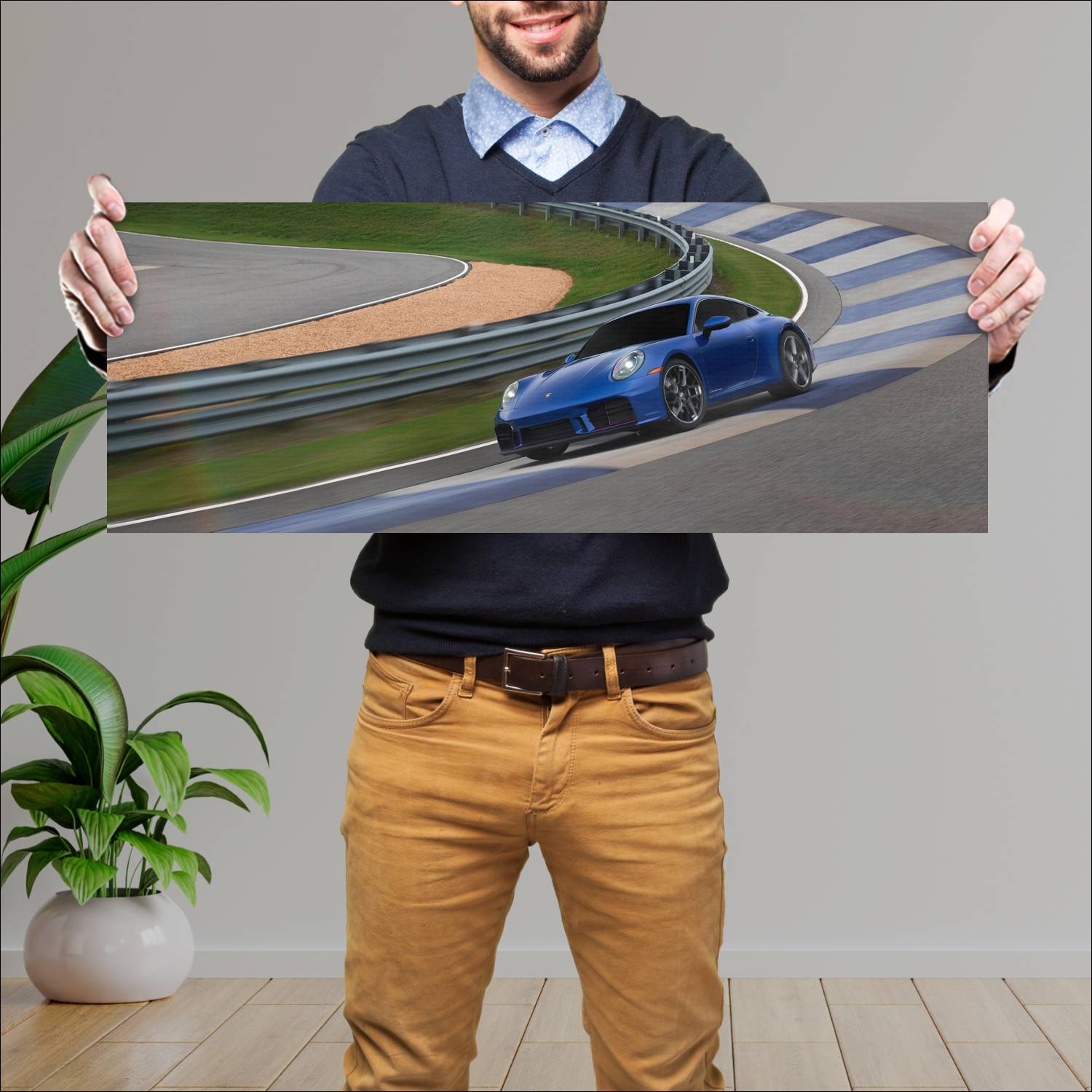 Cuadro grande 30x80cm 2026 Porsche 911 Carrera T Club Coupe Porsche