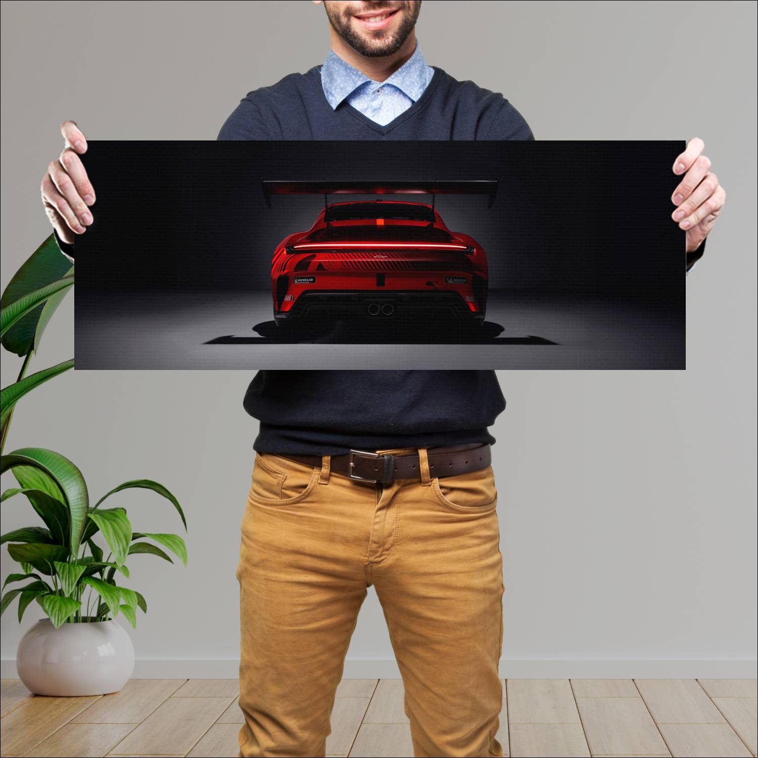 Cuadro grande 30x80cm 2026 Porsche 911 Cup Porsche