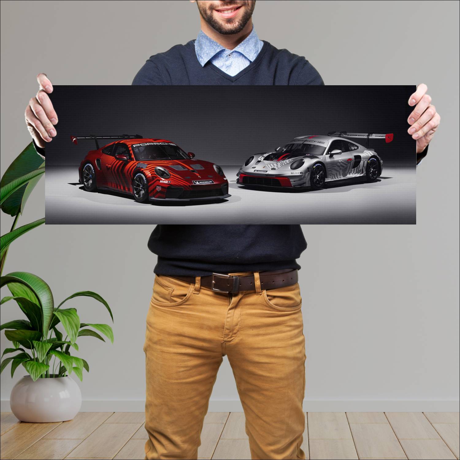 Cuadro grande 30x80cm 2026 Porsche 911 Cup Porsche
