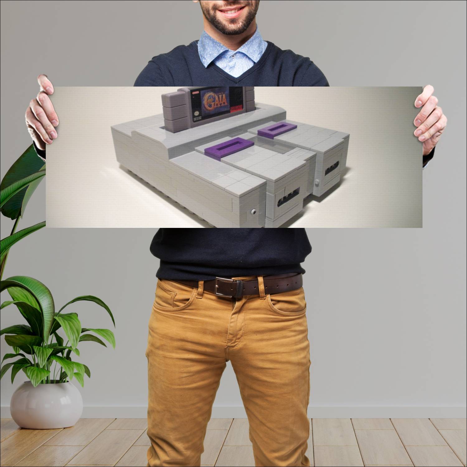 Cuadro grande 30x80cm Nintendo Lego Gamer