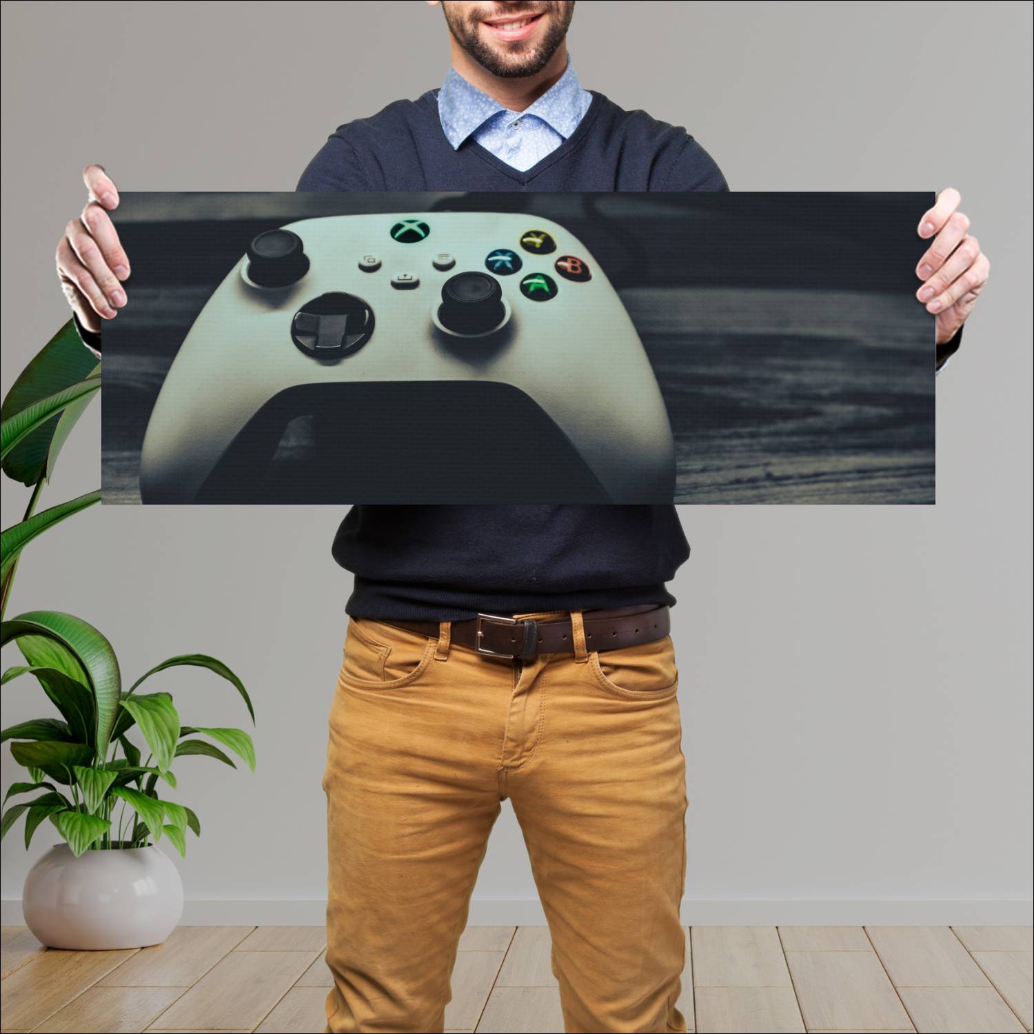 Cuadro grande 30x80cm Joystick Xbox Series Gamer