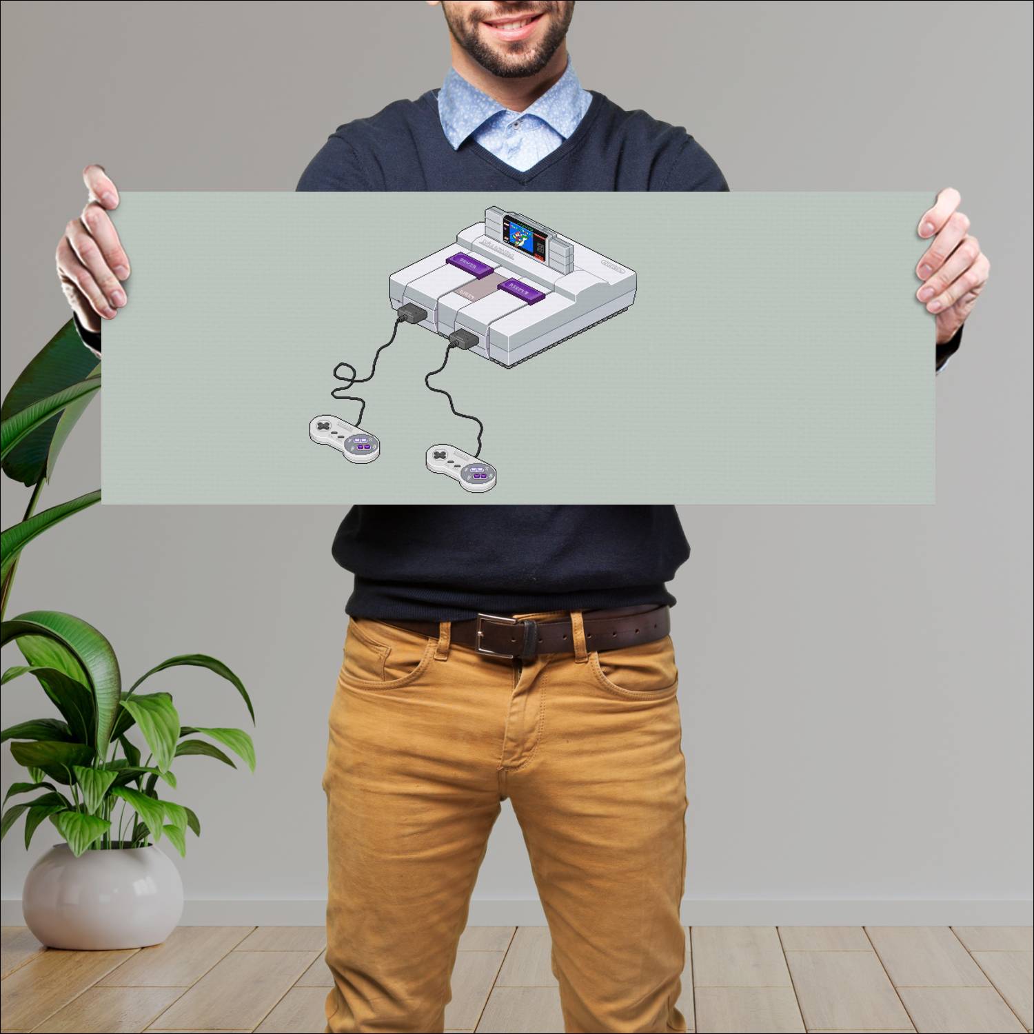 Cuadro grande 30x80cm Nintendo Arte Gamer