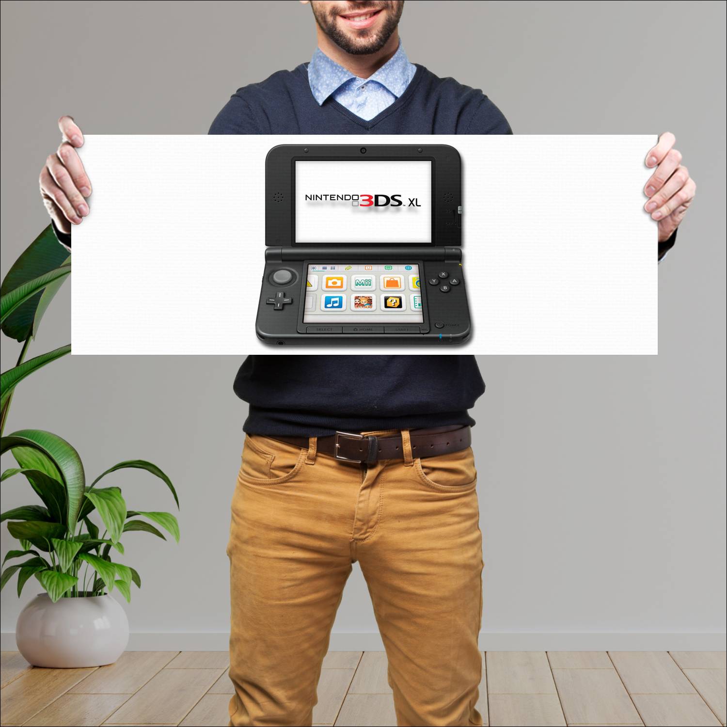 Cuadro grande 30x80cm Consola 3DS Gamer