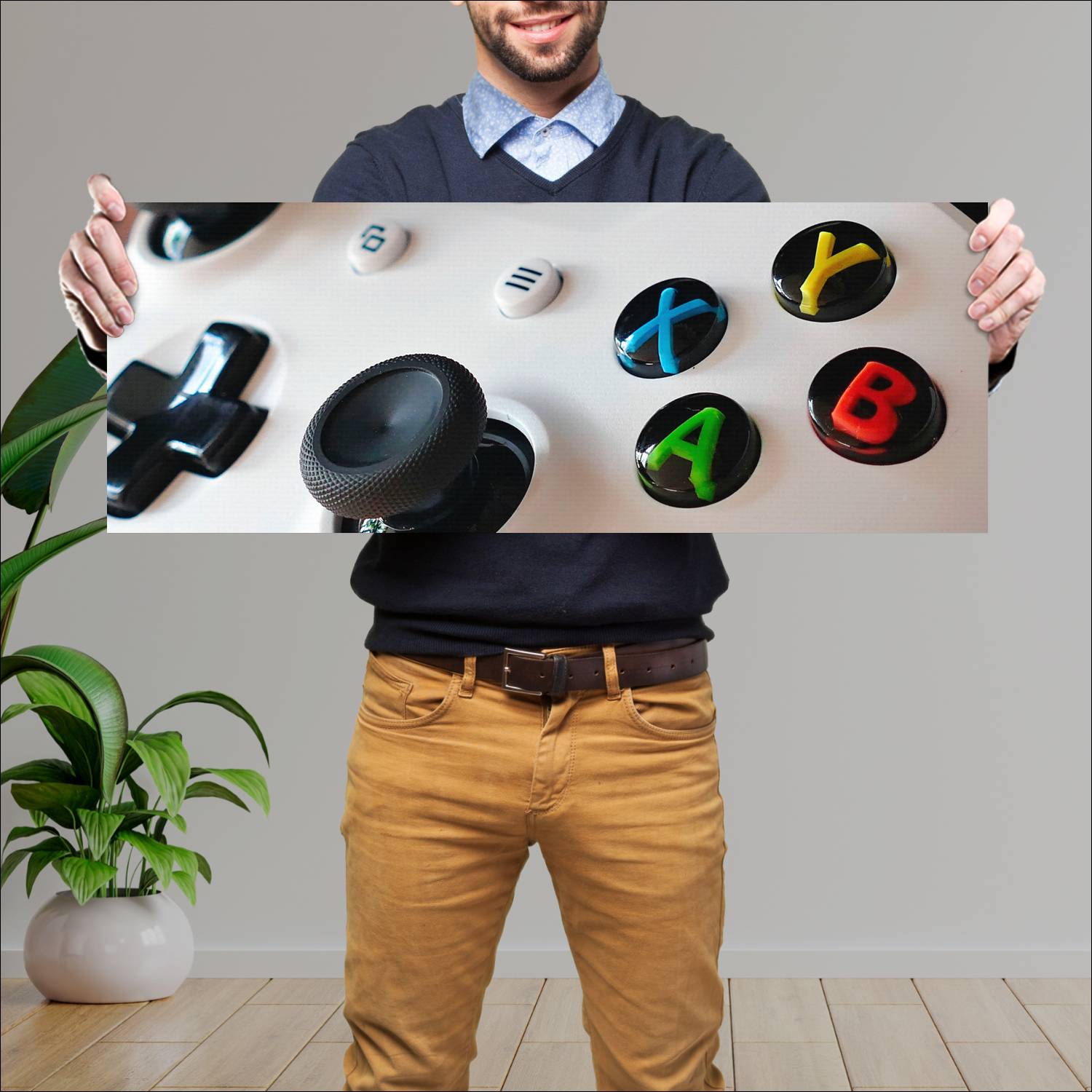 Cuadro grande 30x80cm Joystick Xbox Series Gamer