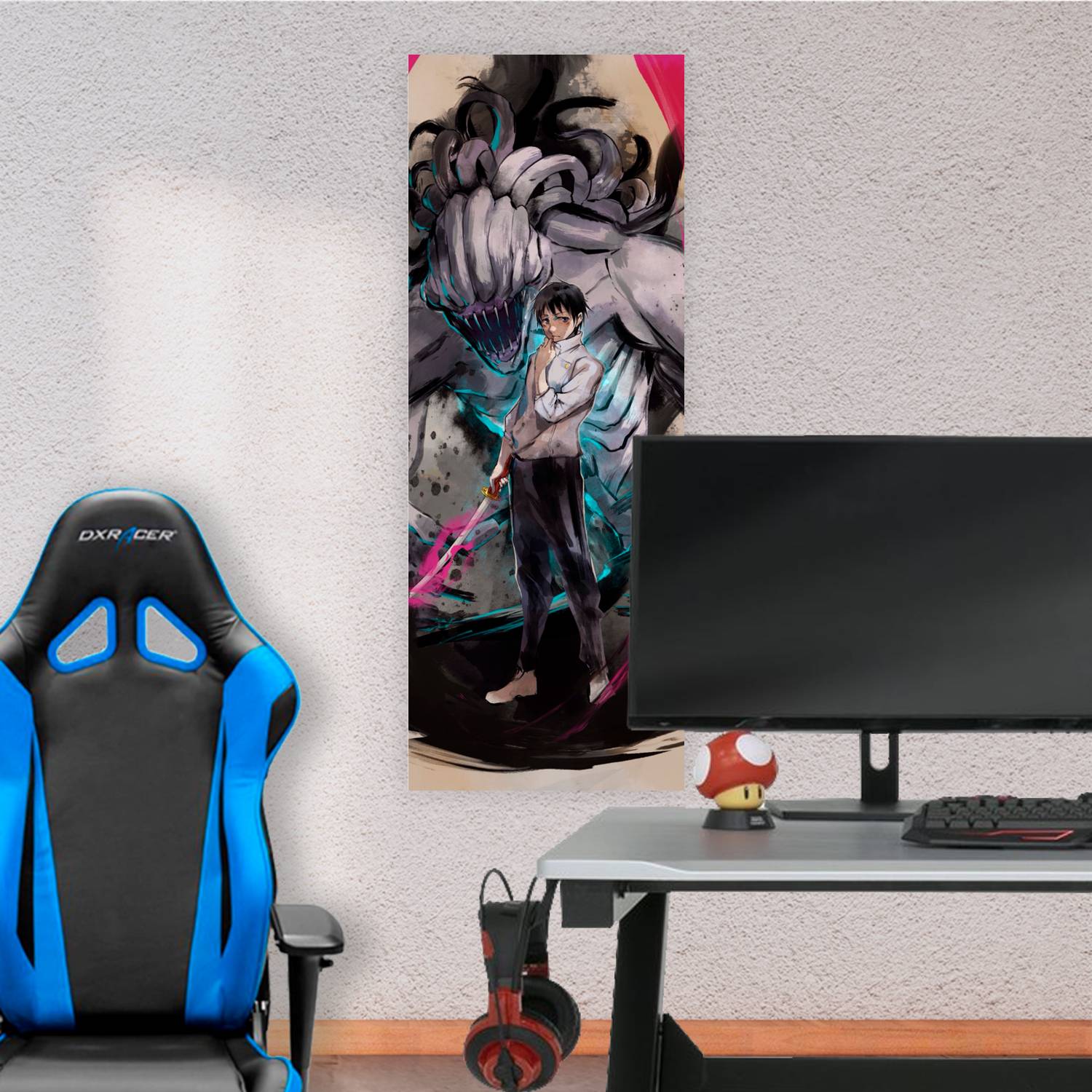 Cuadro grande 30x80cm Yuta Okkotsu y Rika Maldicion Jujutsu Kaisen