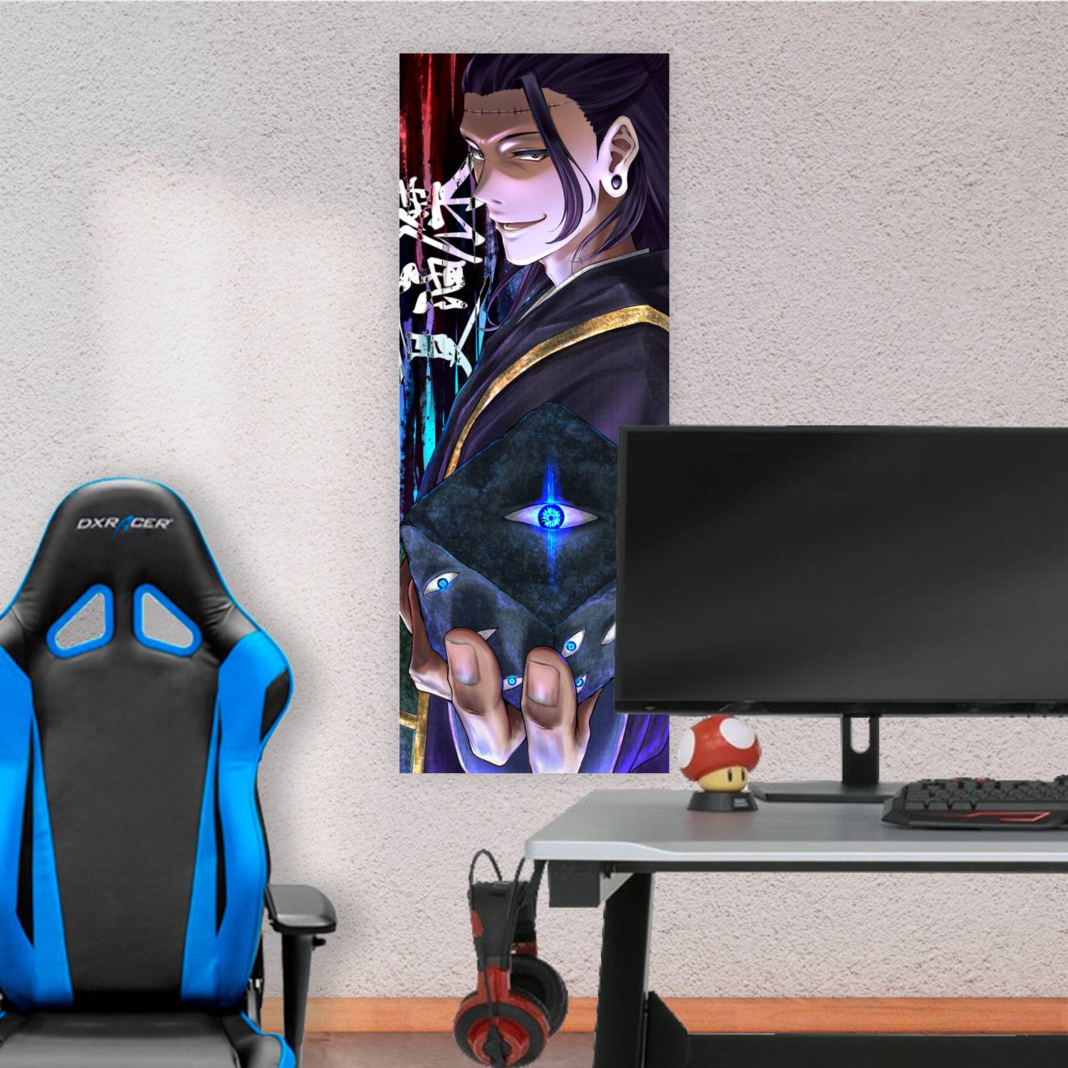 Cuadro grande 30x80cm Geto y Prision Confinadora Jujutsu Kaisen