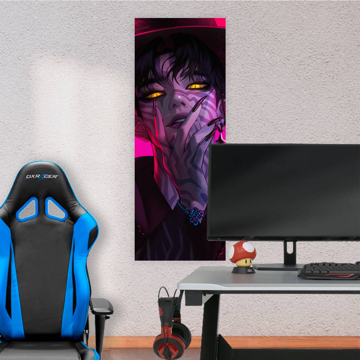 Cuadro grande 30x80cm Jinu Sombrero Kpop Demon Hunters