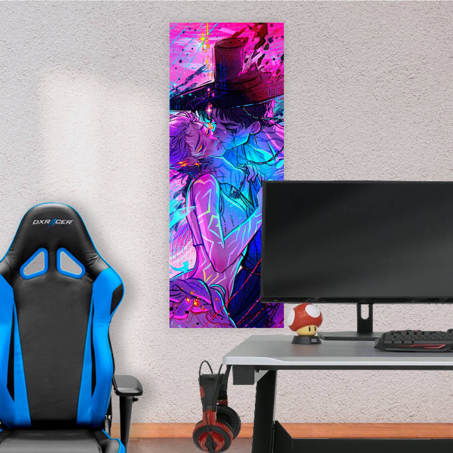 Cuadro grande 30x80cm Rujinu Rumi y Jinu Kpop Demon Hunters