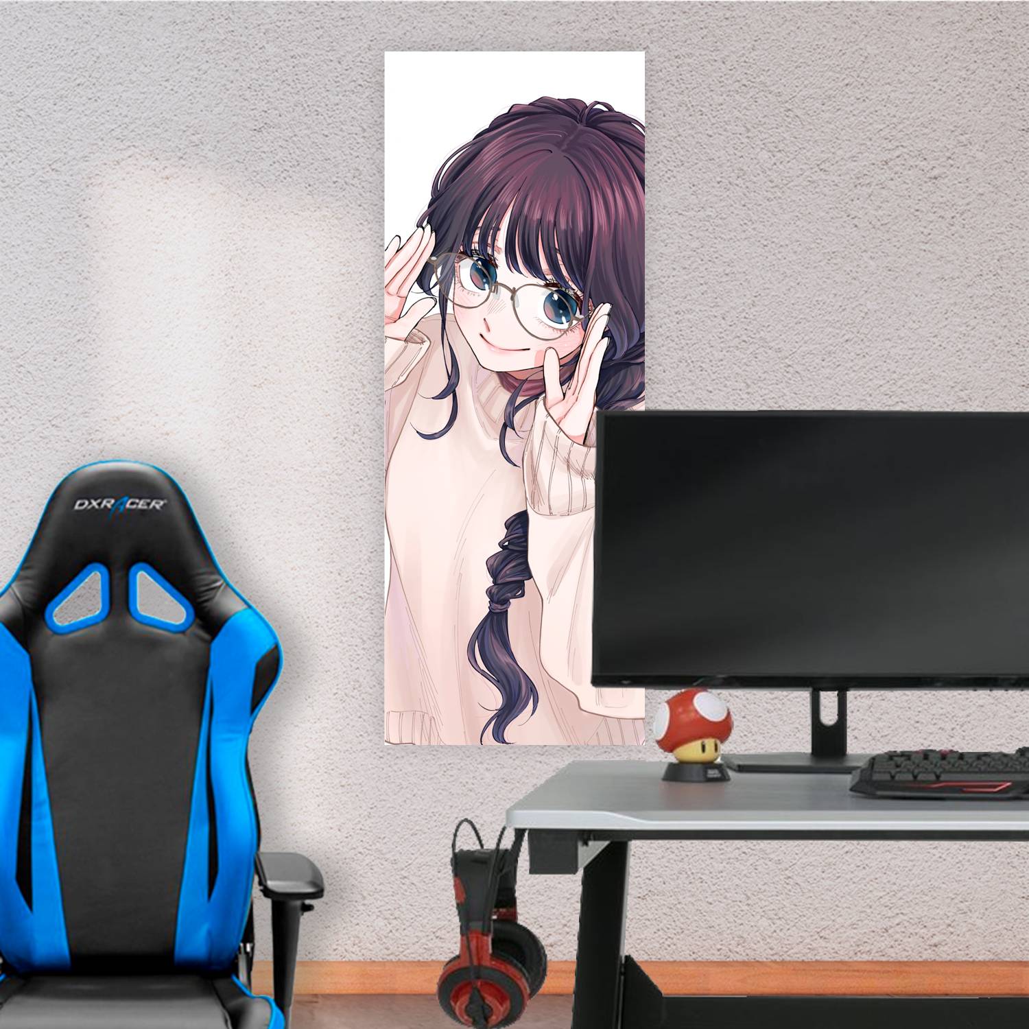 Cuadro grande 30x80cm Kaoruko Anteojos Kaoru Hana wa Rin to Saku