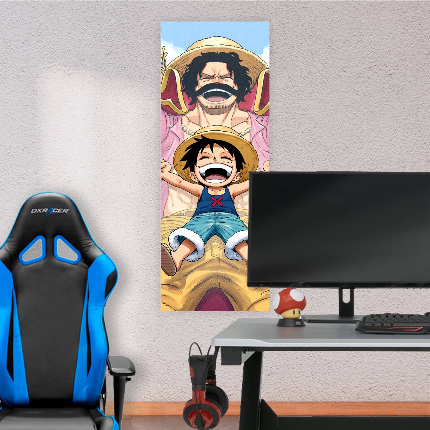 Cuadro grande 30x80cm Luffy y Roger One Piece