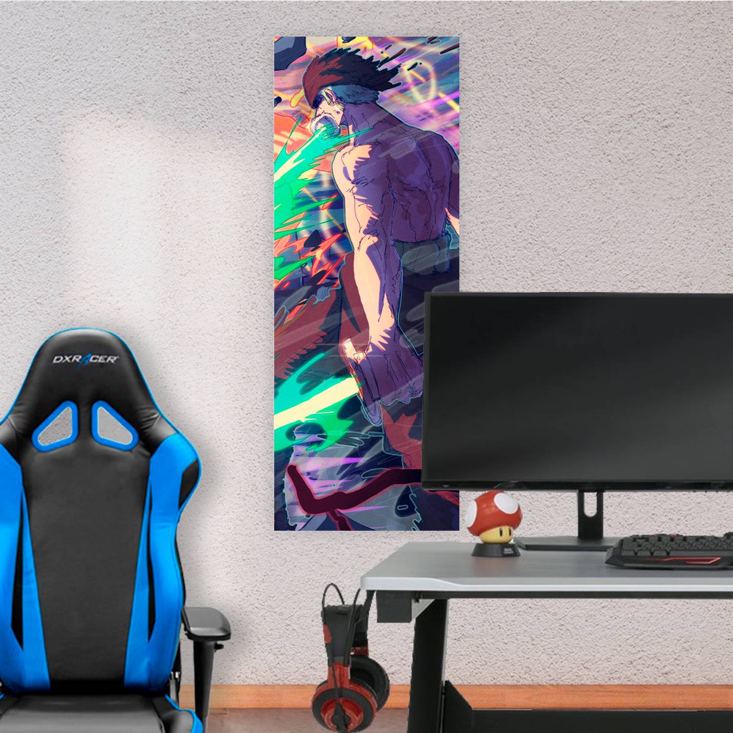 Cuadro grande 30x80cm Zoro vs King One Piece