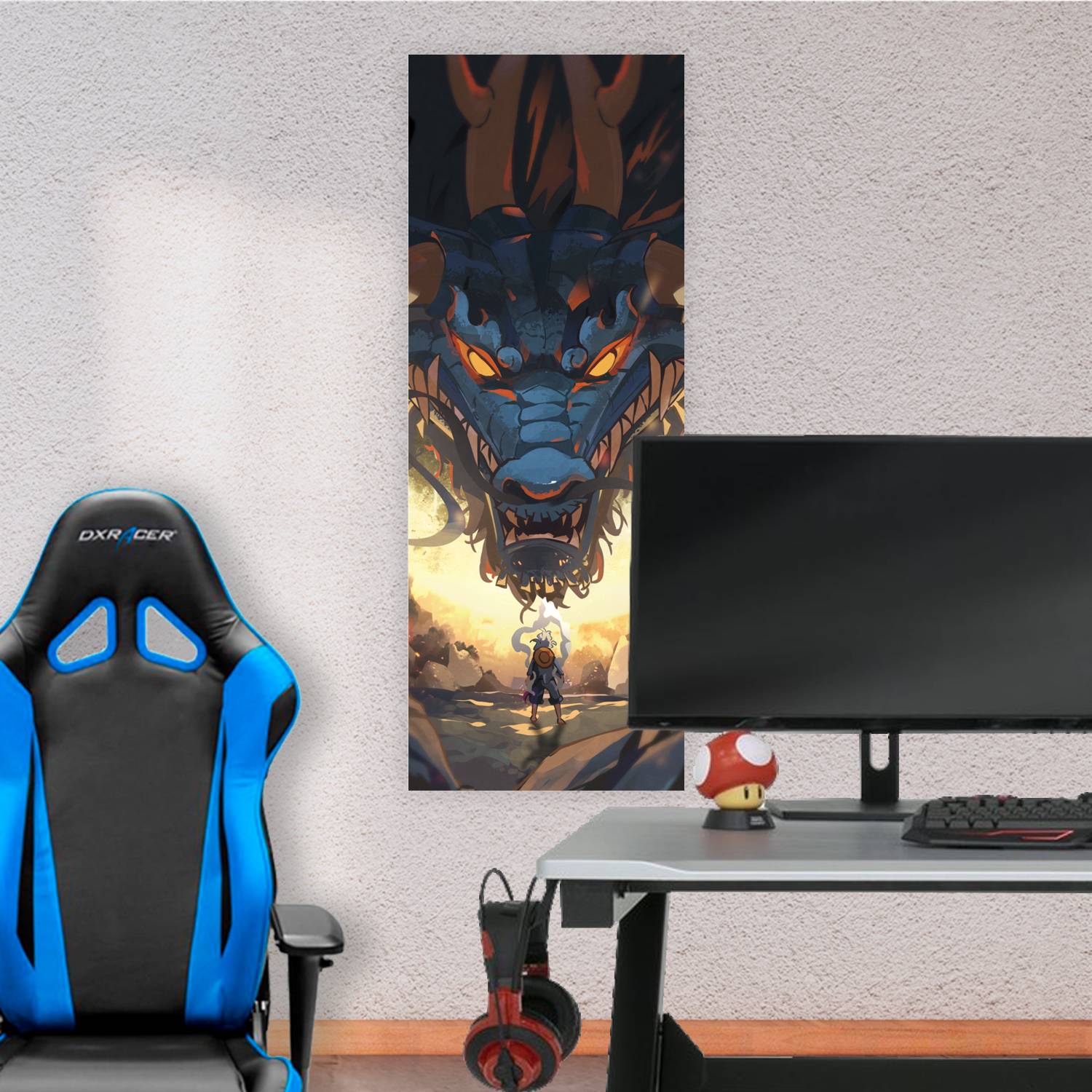 Cuadro grande 30x80cm Luffy vs Kaido Dragon One Piece