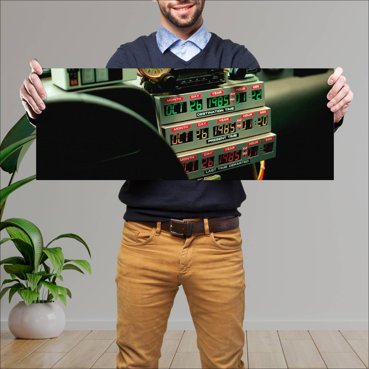 Cuadro grande 30x80cm Tablero DeLorean Volver Al Futuro