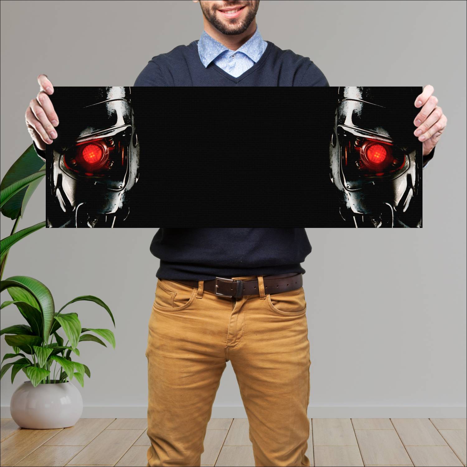 Cuadro grande 30x80cm T-800 Esqueleto Terminator