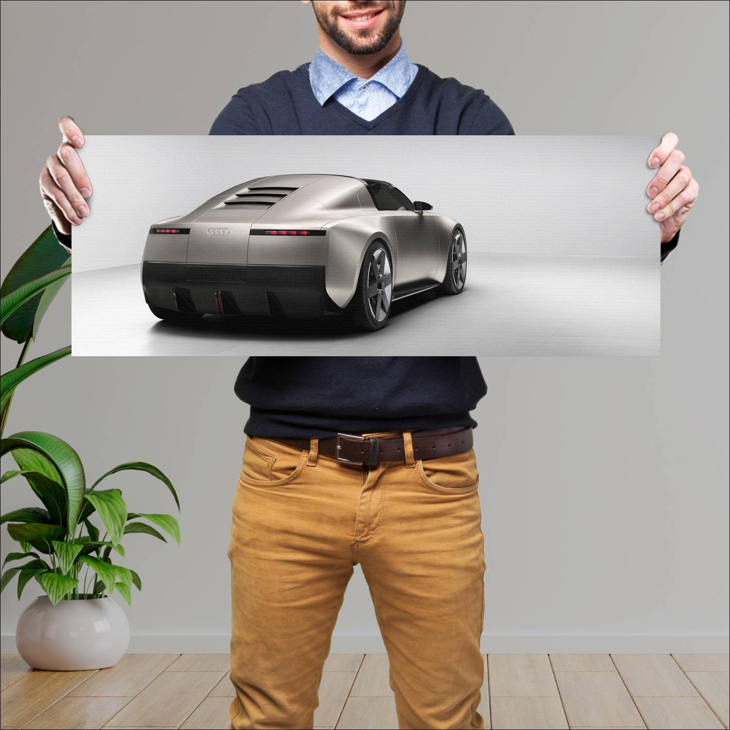 Cuadro grande 30x80cm 2025 Audi C Concept 004 Audi