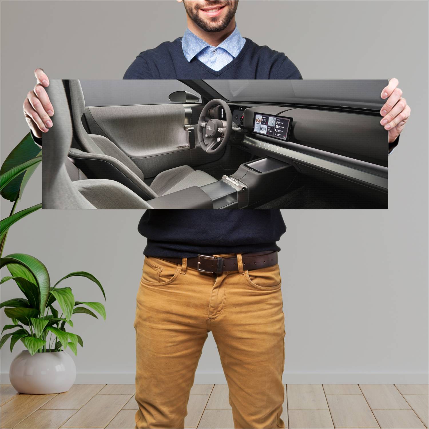 Cuadro grande 30x80cm 2025 Audi C Concept 007 Audi