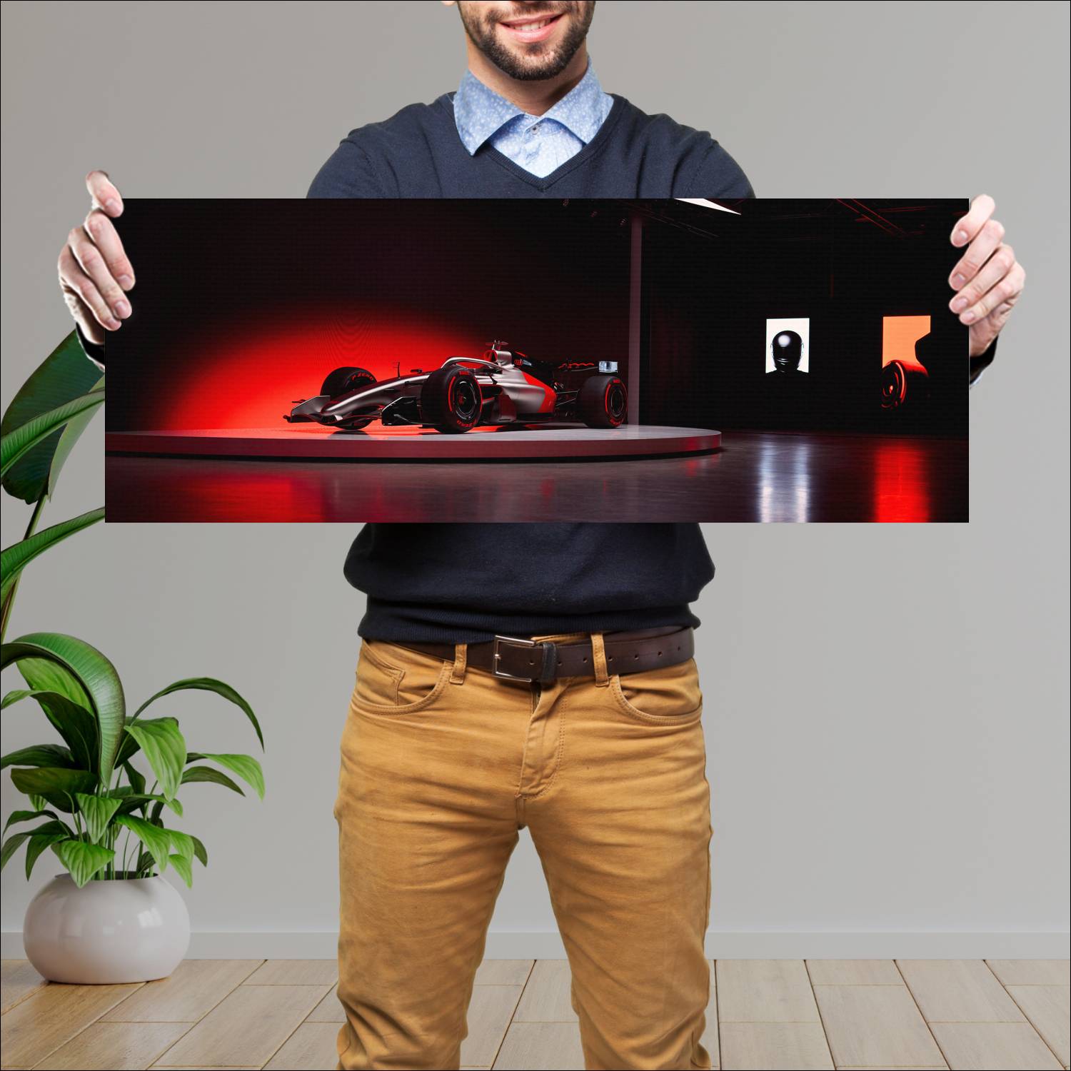 Cuadro grande 30x80cm 2025 Audi R26 Concept 001 Audi