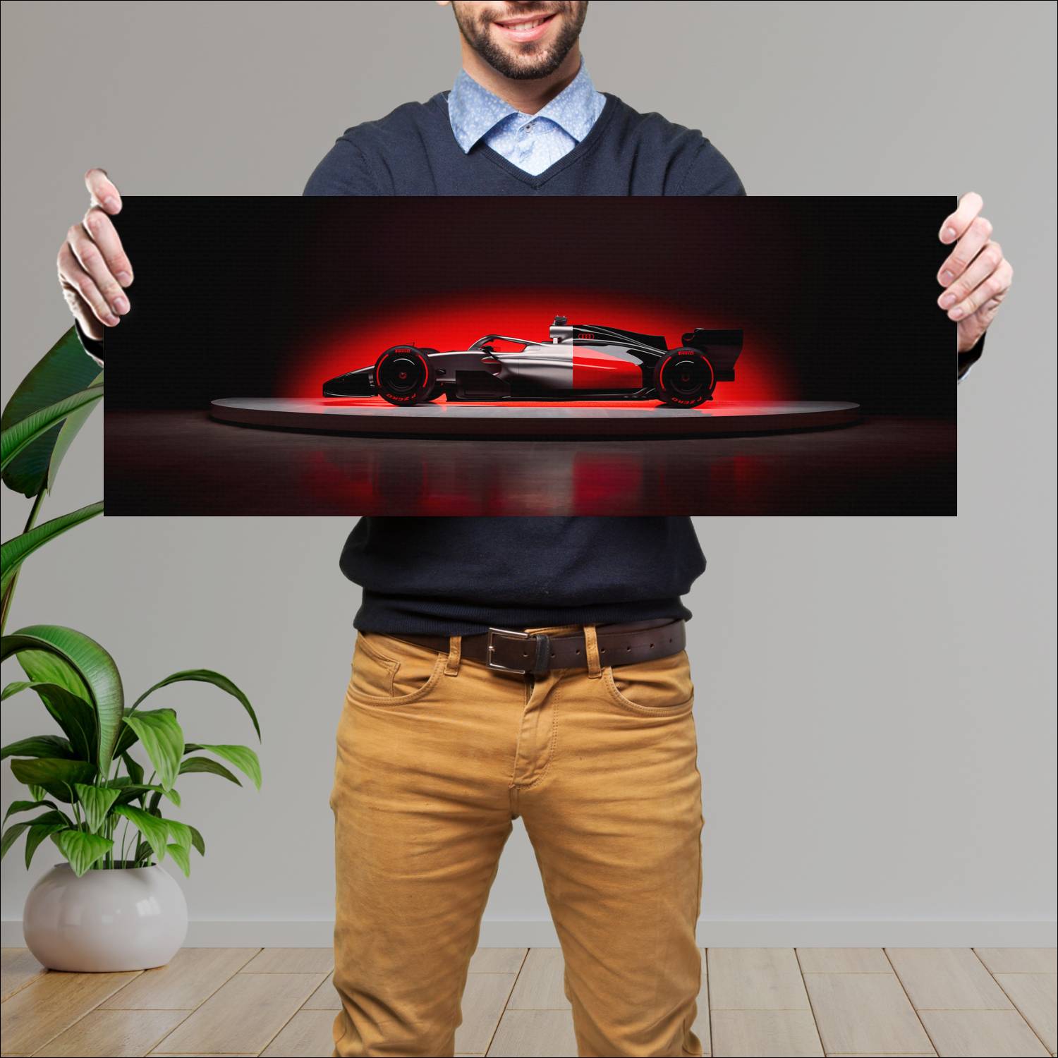 Cuadro grande 30x80cm 2025 Audi R26 Concept 002 Audi