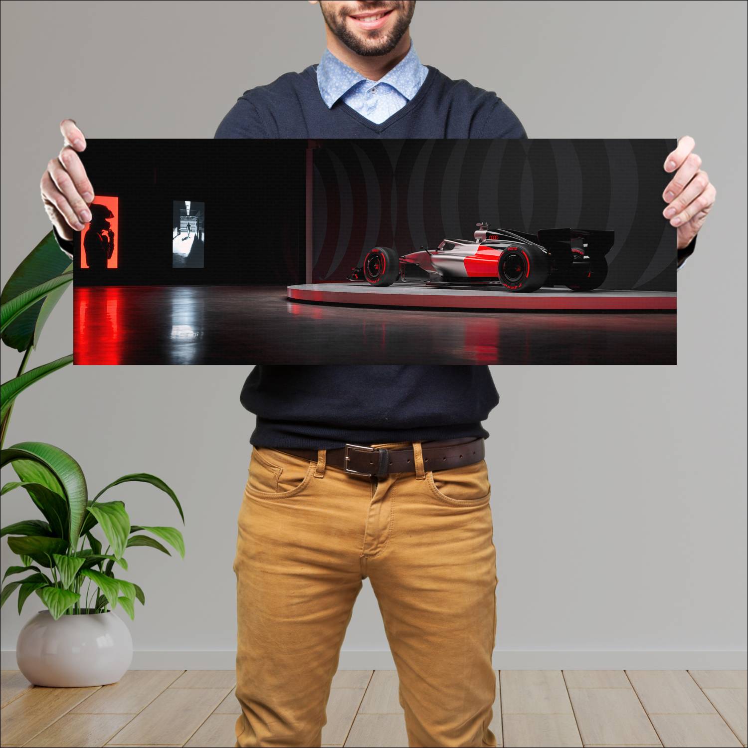 Cuadro grande 30x80cm 2025 Audi R26 Concept 003 Audi