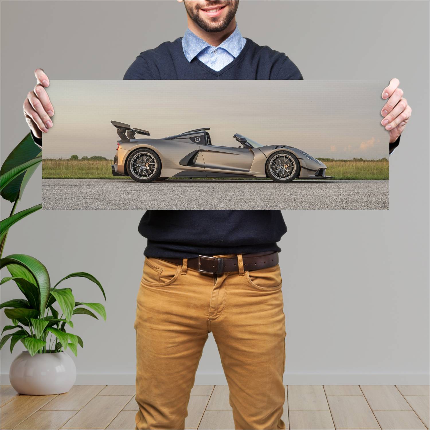 Cuadro grande 30x80cm 2025 Hennessey Venom F5 Revolution LF 003 Hennessey