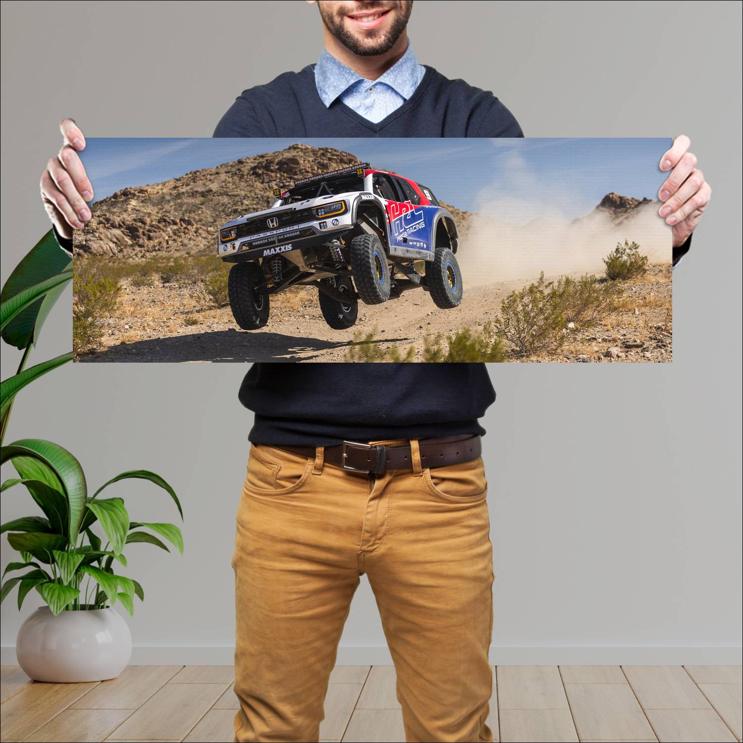 Cuadro grande 30x80cm 2025 Honda Baja Passport 004 Honda