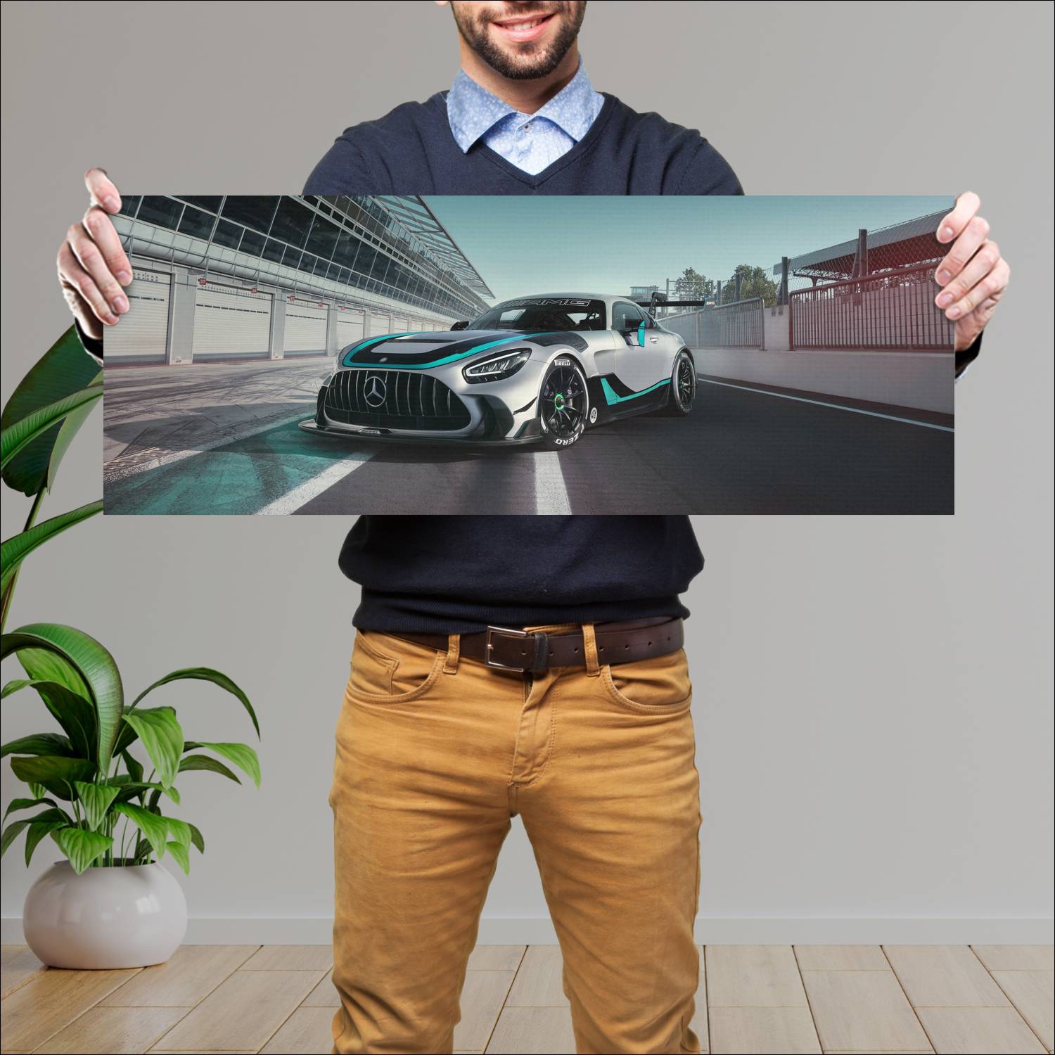Cuadro grande 30x80cm 2025 Mercedes AMG GT2 Edition W16 001 Mercedes