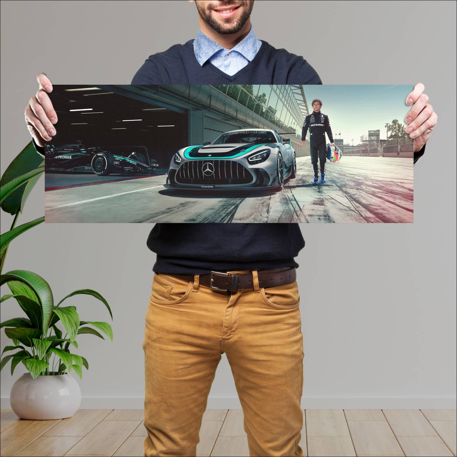 Cuadro grande 30x80cm 2025 Mercedes AMG GT2 Edition W16 002 Mercedes