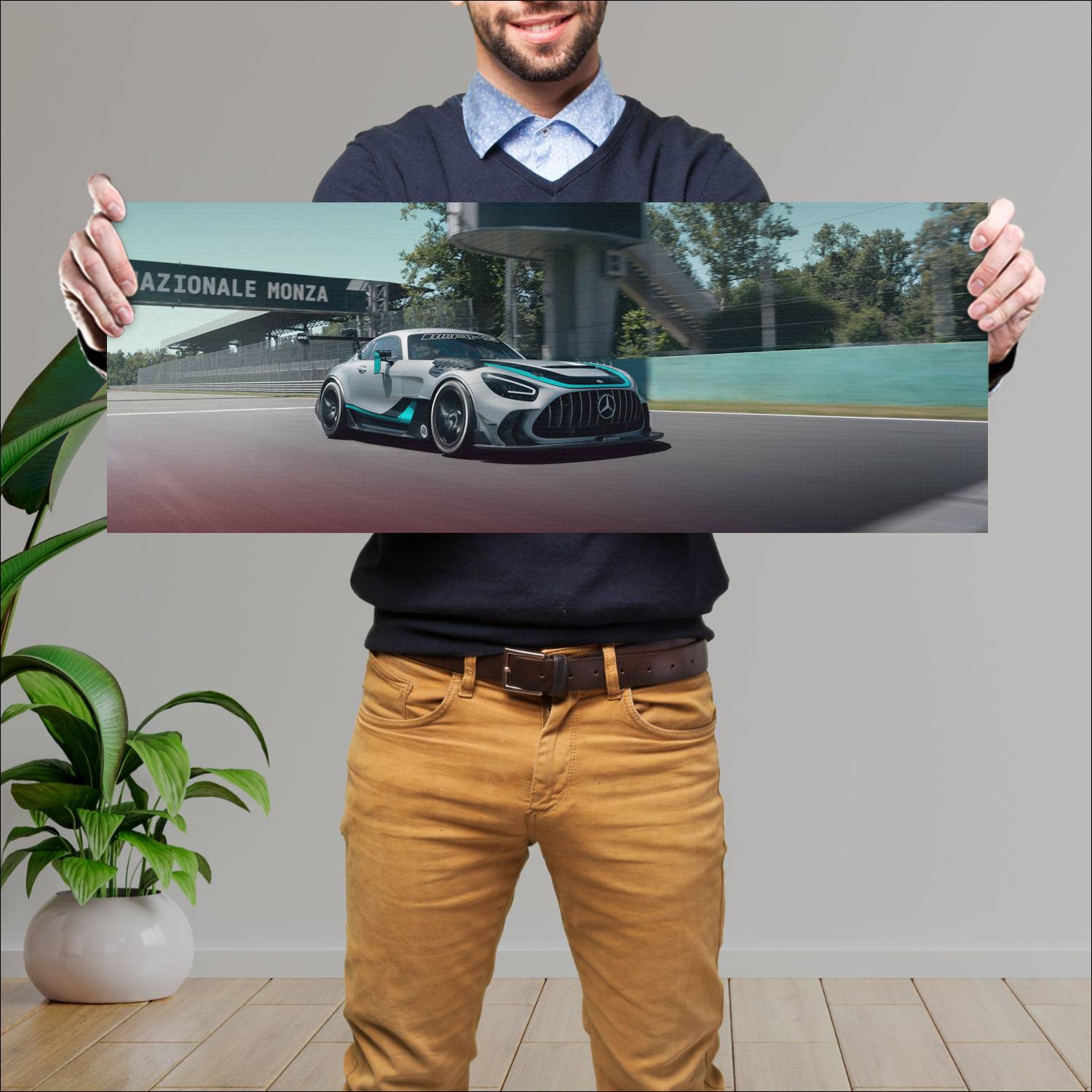 Cuadro grande 30x80cm 2025 Mercedes AMG GT2 Edition W16 003 Mercedes