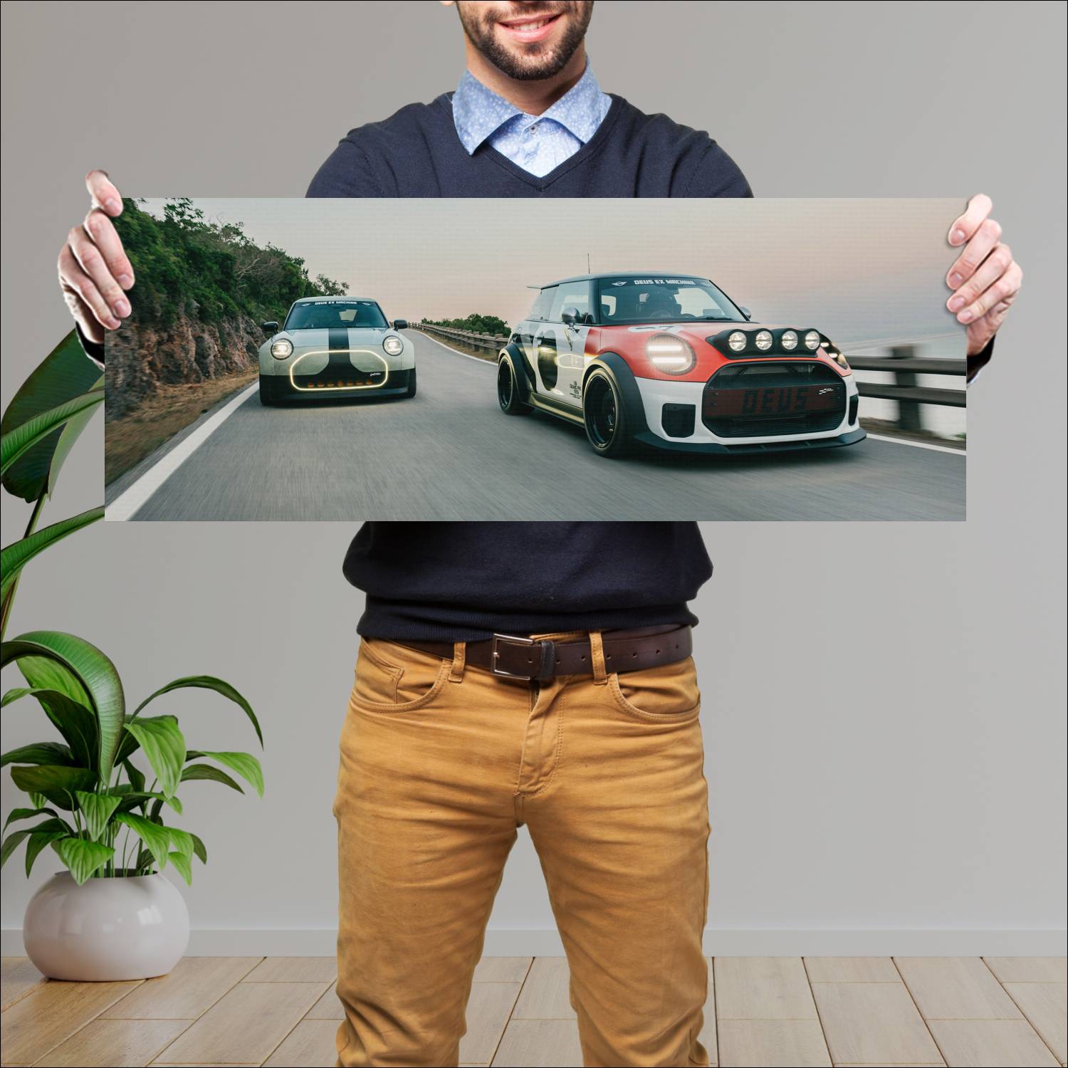 Cuadro grande 30x80cm 2025 Mini JCW The Machina Concept 006 Mini