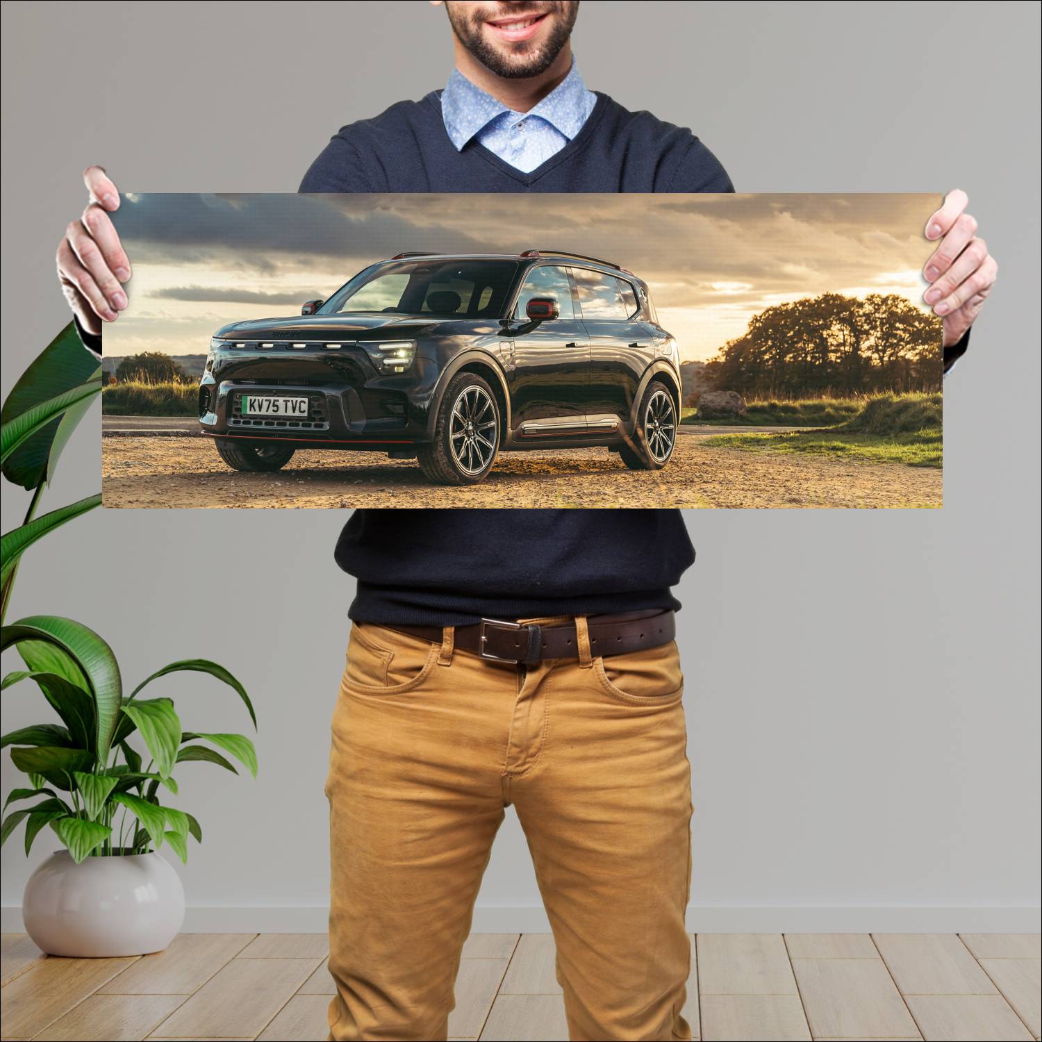 Cuadro grande 30x80cm 2025 Smart 5 Brabus 001 Smart