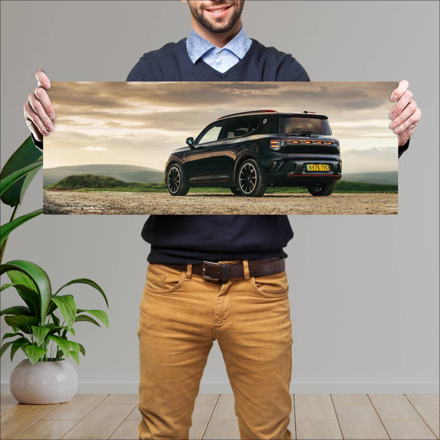 Cuadro grande 30x80cm 2025 Smart 5 Brabus 002 Smart