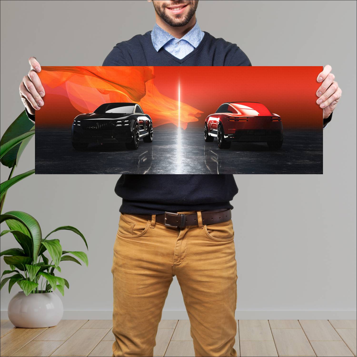 Cuadro grande 30x80cm 2025 Toyota Century Concept 004 Toyota