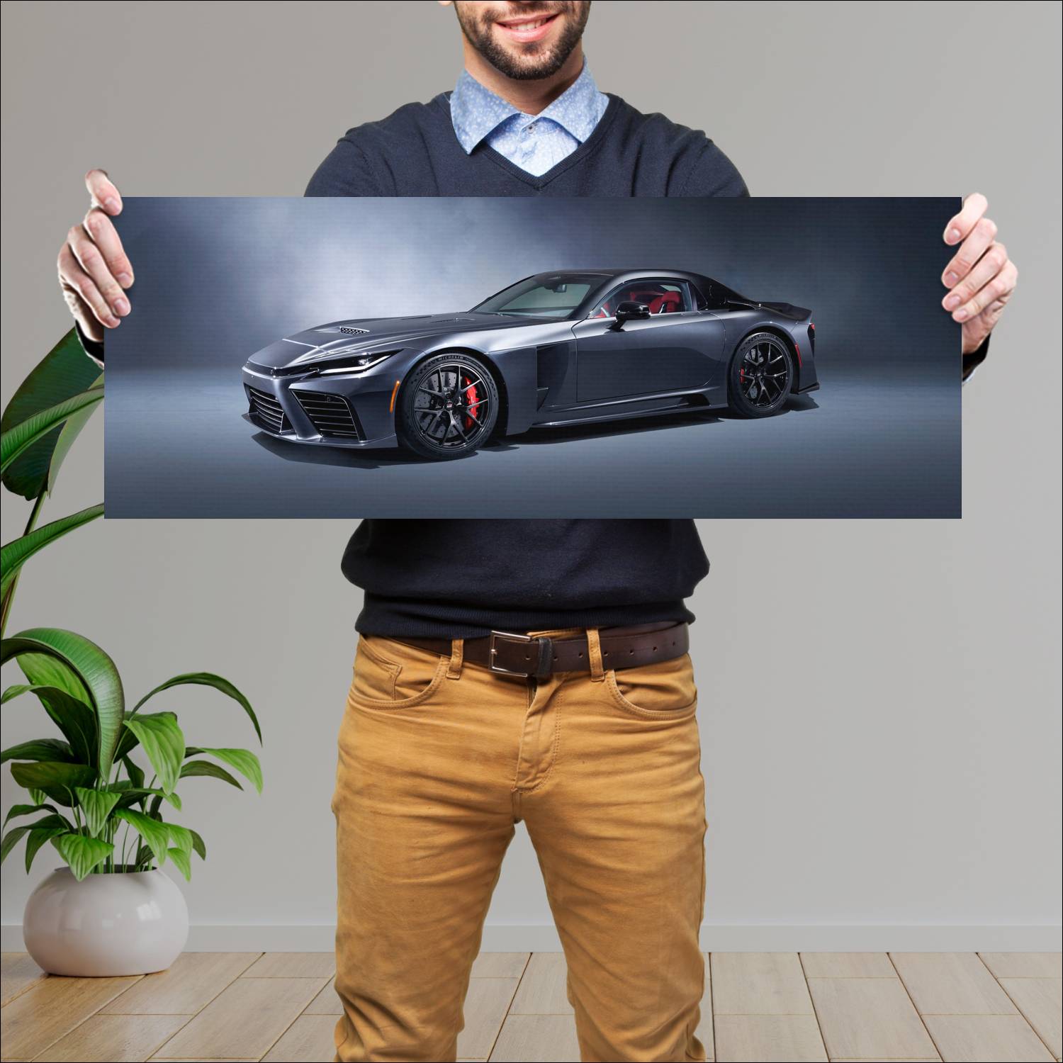 Cuadro grande 30x80cm 2025 Toyota GR GT Concept 001 Toyota