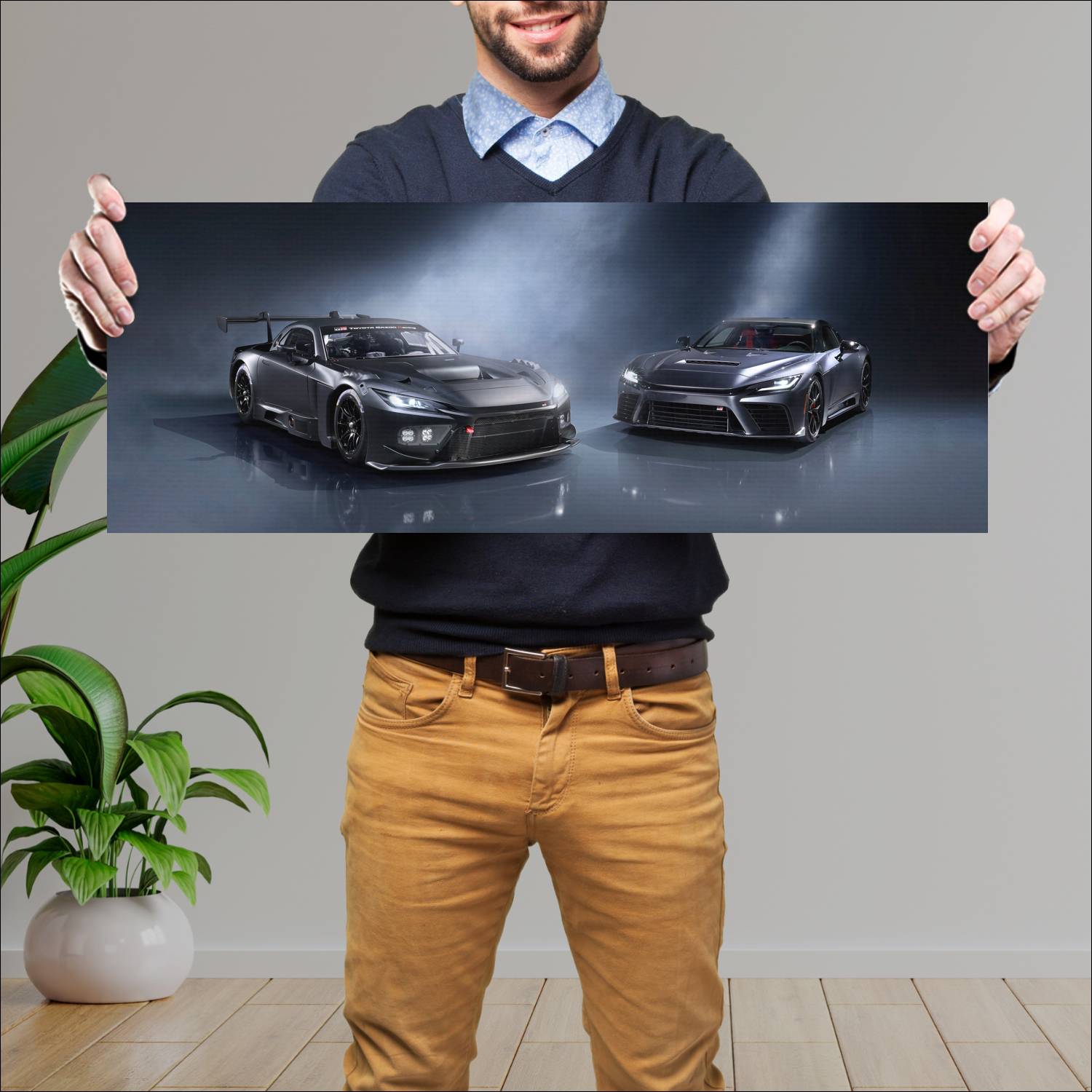 Cuadro grande 30x80cm 2025 Toyota GR GT Concept 003 Toyota