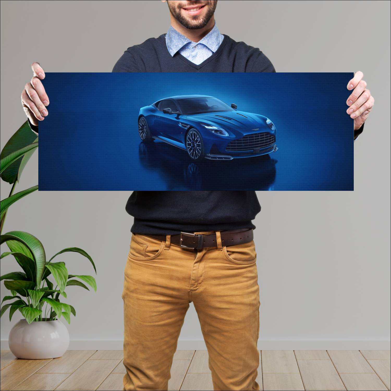 Cuadro grande 30x80cm 2026 Aston Martin DB12 S 001 Aston Martin