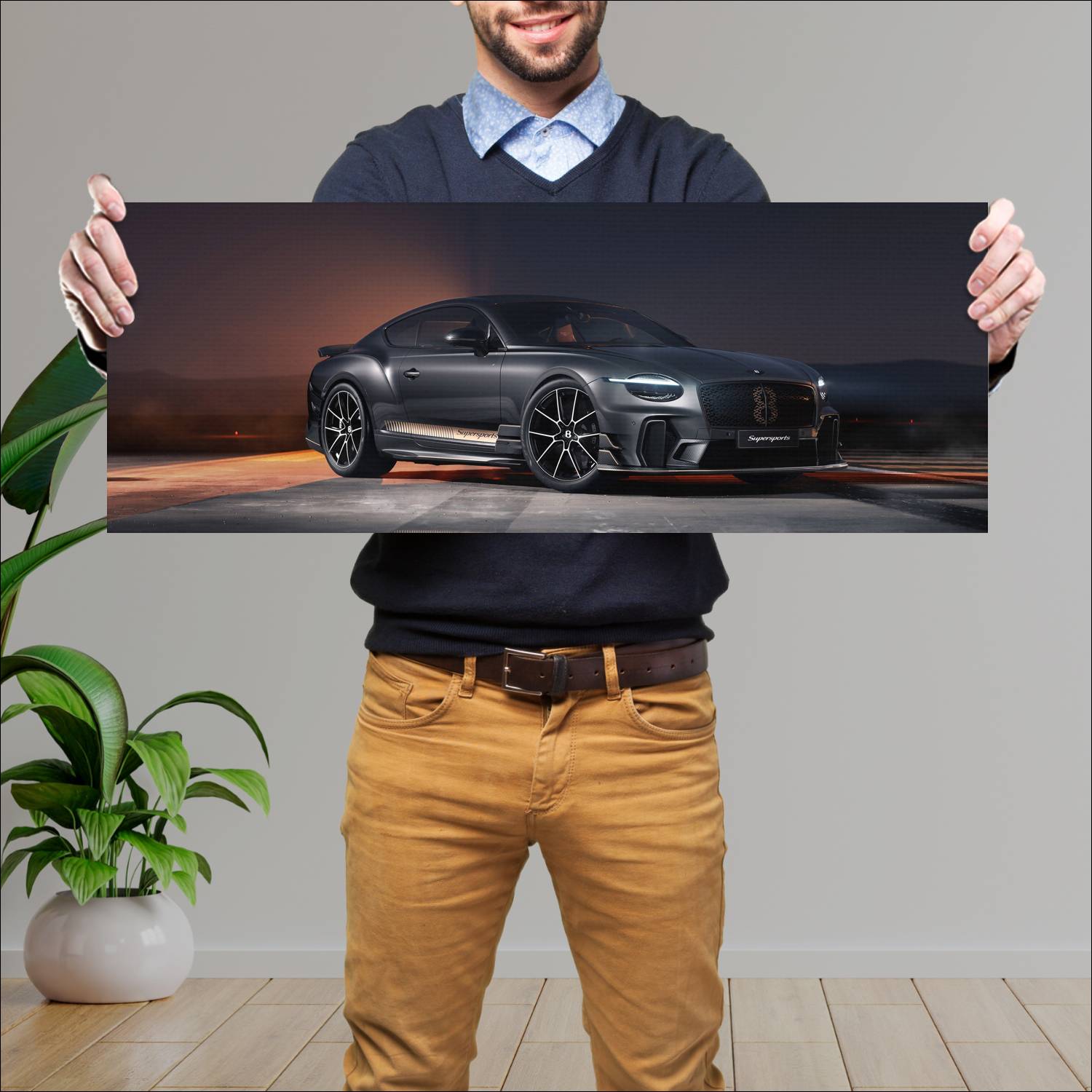 Cuadro grande 30x80cm 2026 Bentley Continental GT Supersports 001 Bentley