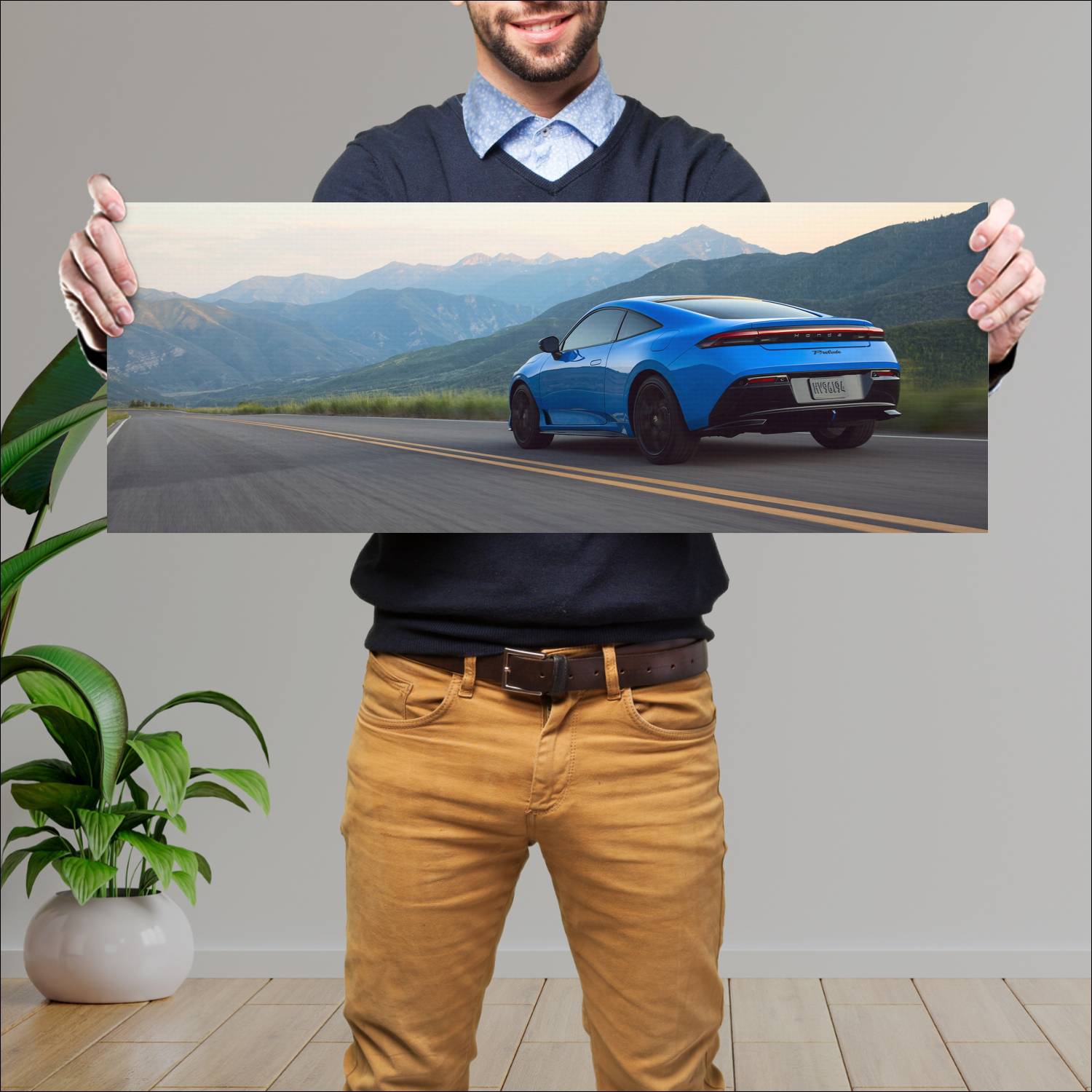 Cuadro grande 30x80cm 2026 Honda Prelude 007 Honda