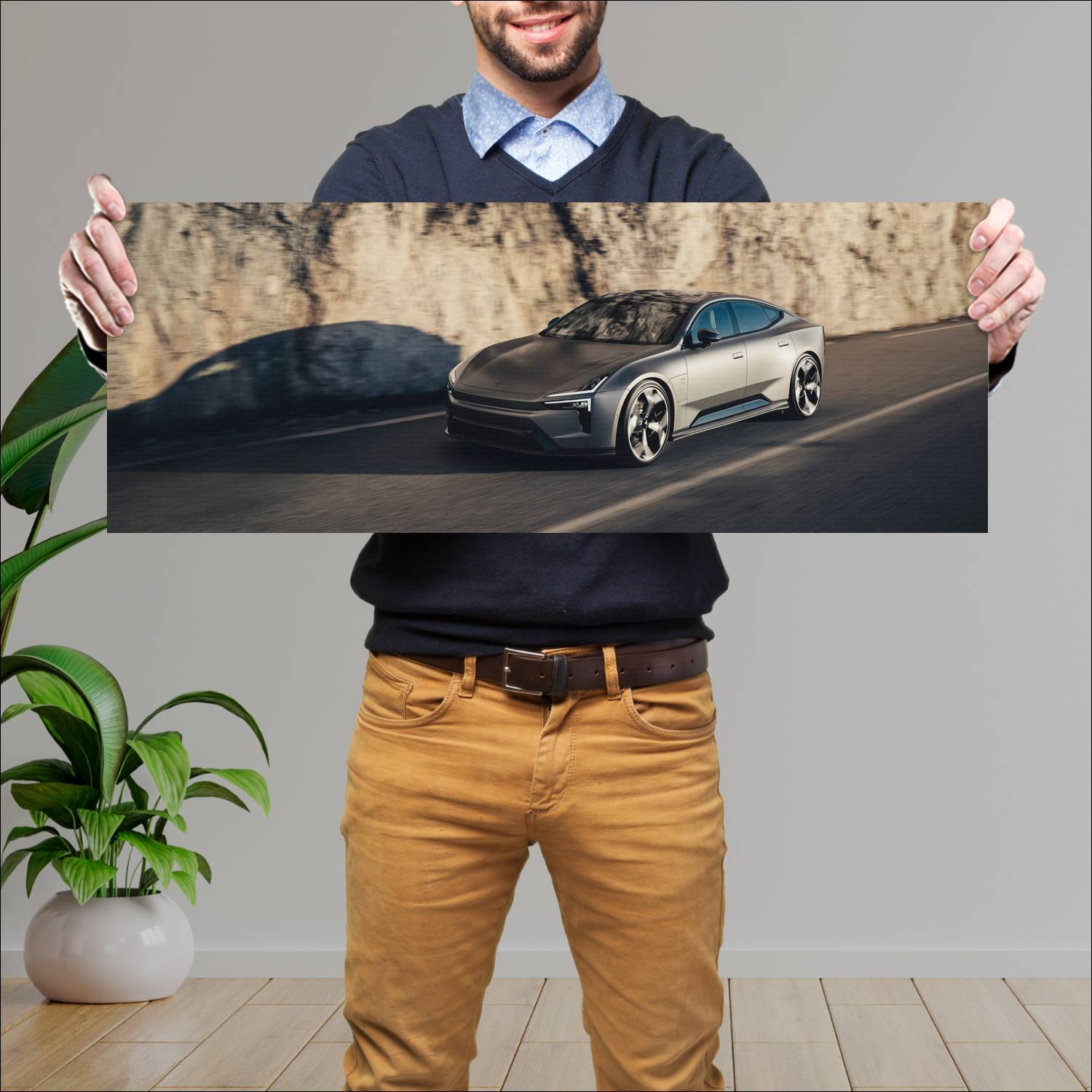 Cuadro grande 30x80cm 2026 Polestar 5 Performance 005 Polestar