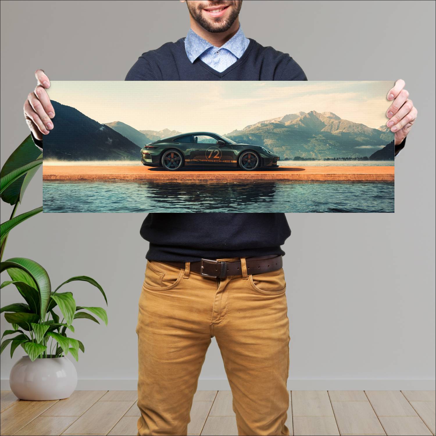 Cuadro grande 30x80cm 2026 Porsche 911 GT3 90 FA Porsche 002 Porsche