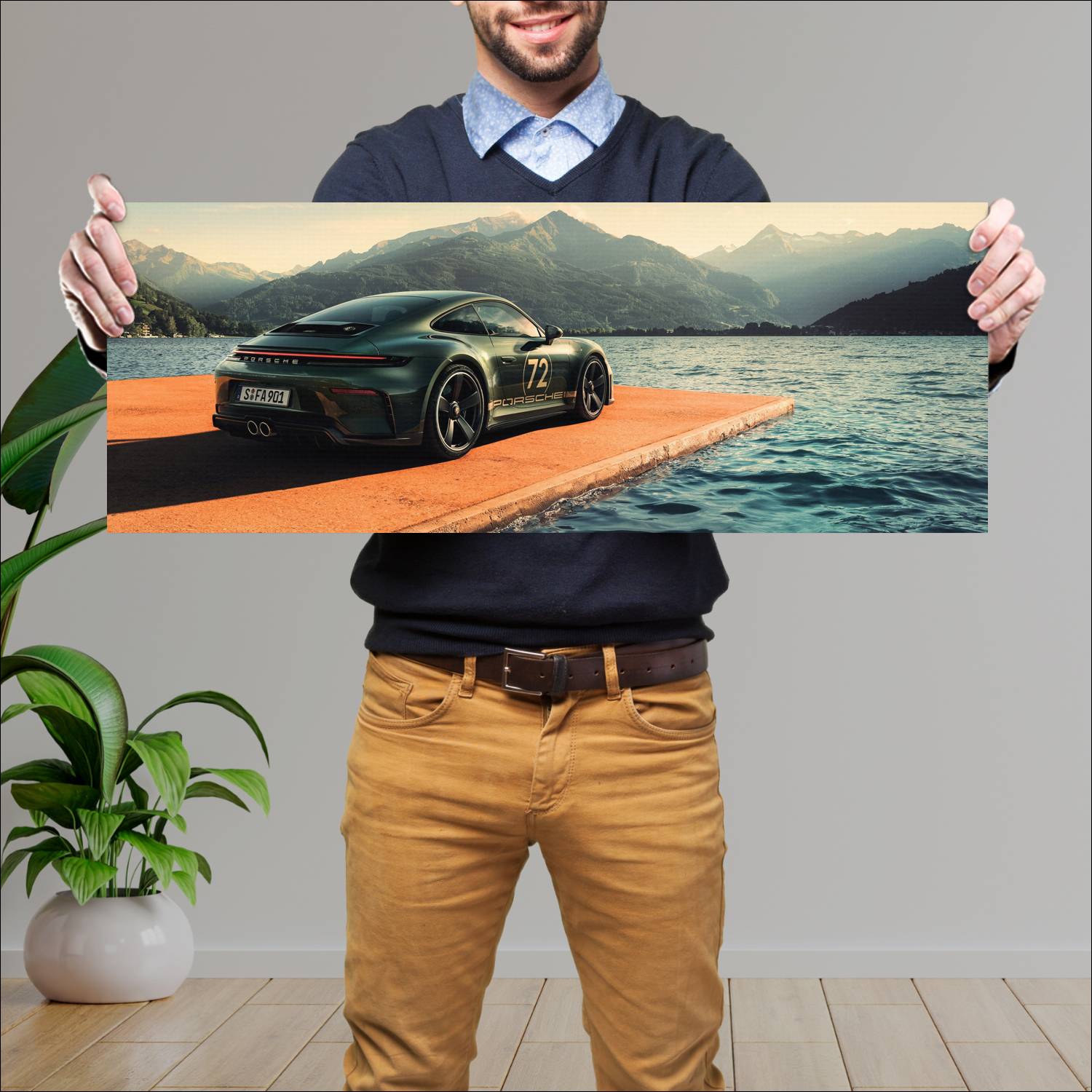 Cuadro grande 30x80cm 2026 Porsche 911 GT3 90 FA Porsche 003 Porsche