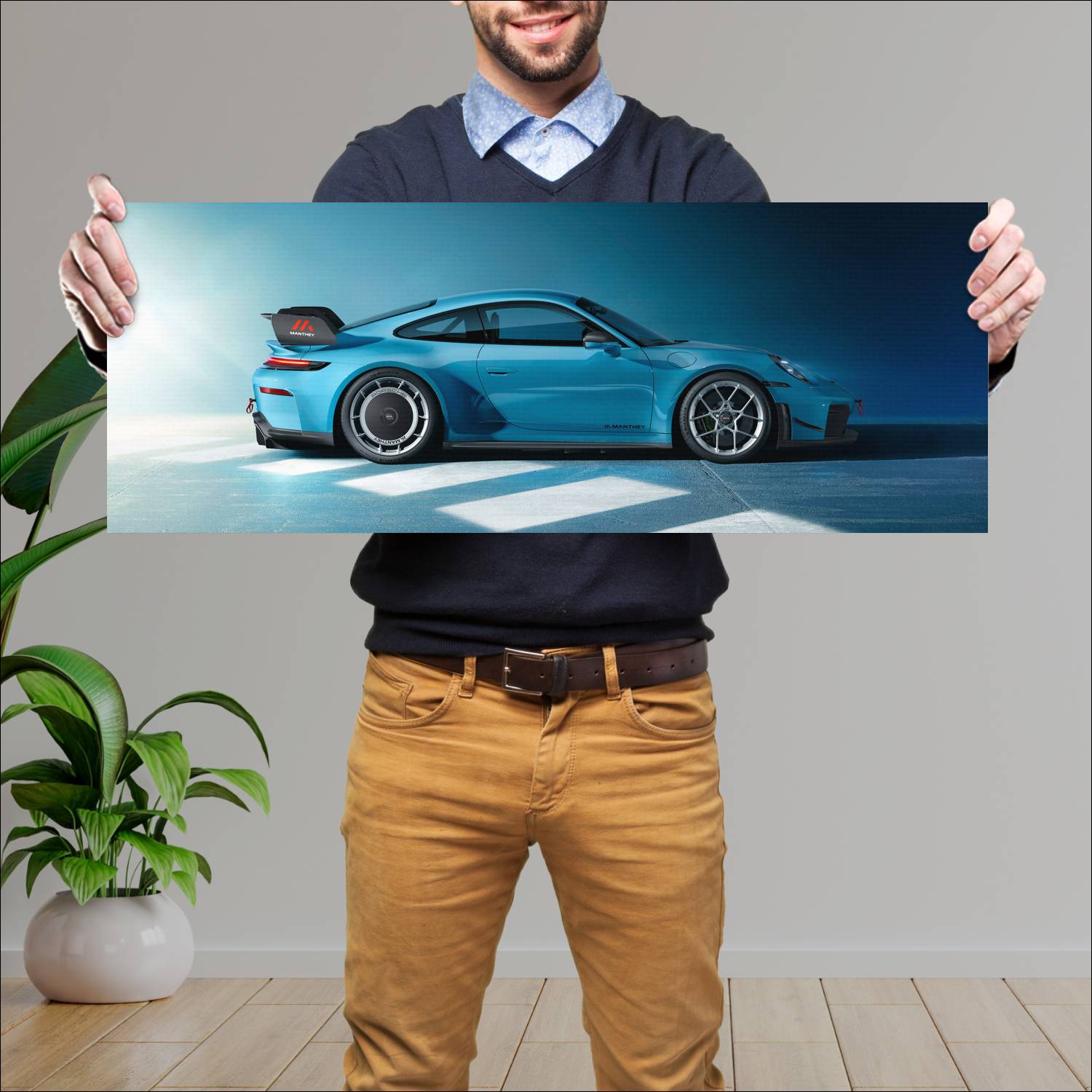 Cuadro grande 30x80cm 2026 Porsche 911 GT3 with Manthey Kit 002 Porsche