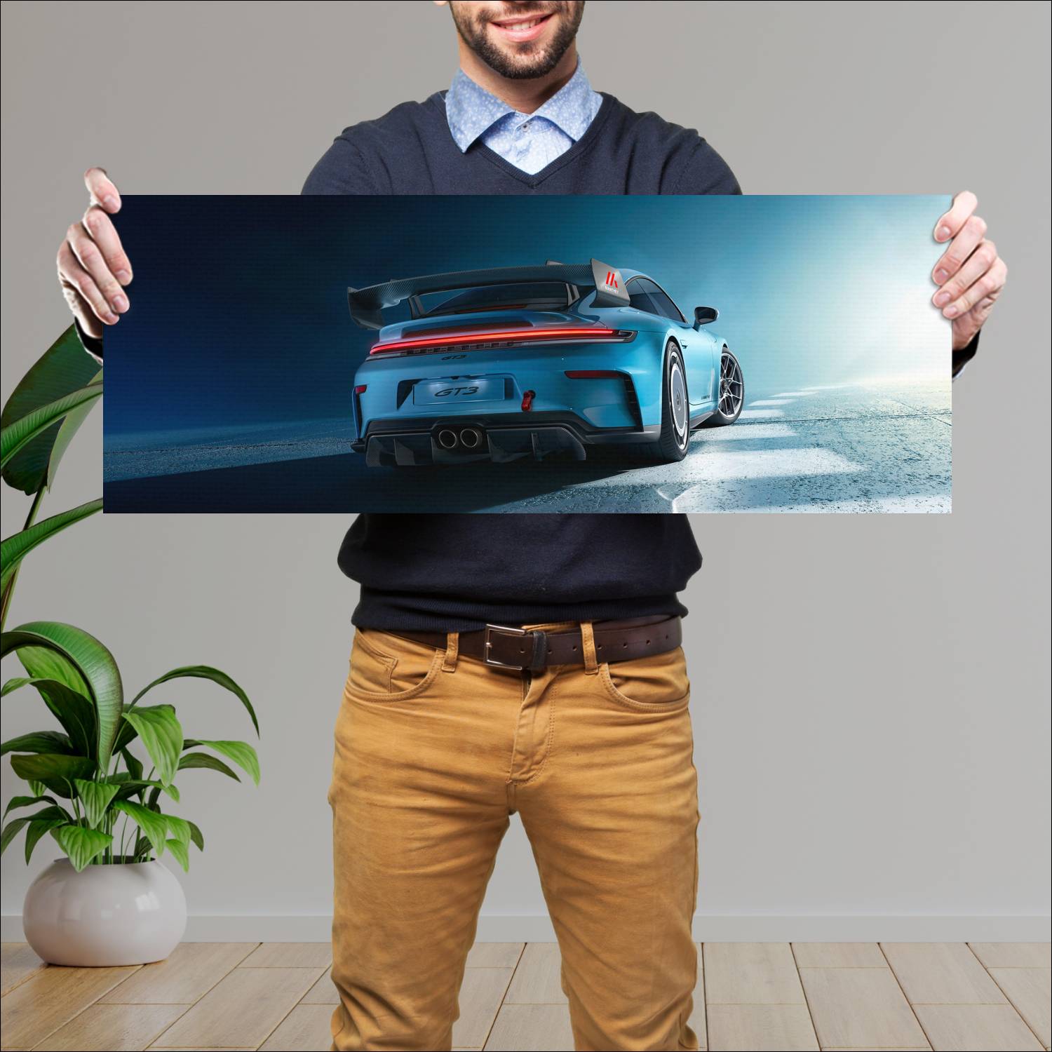 Cuadro grande 30x80cm 2026 Porsche 911 GT3 with Manthey Kit 003 Porsche