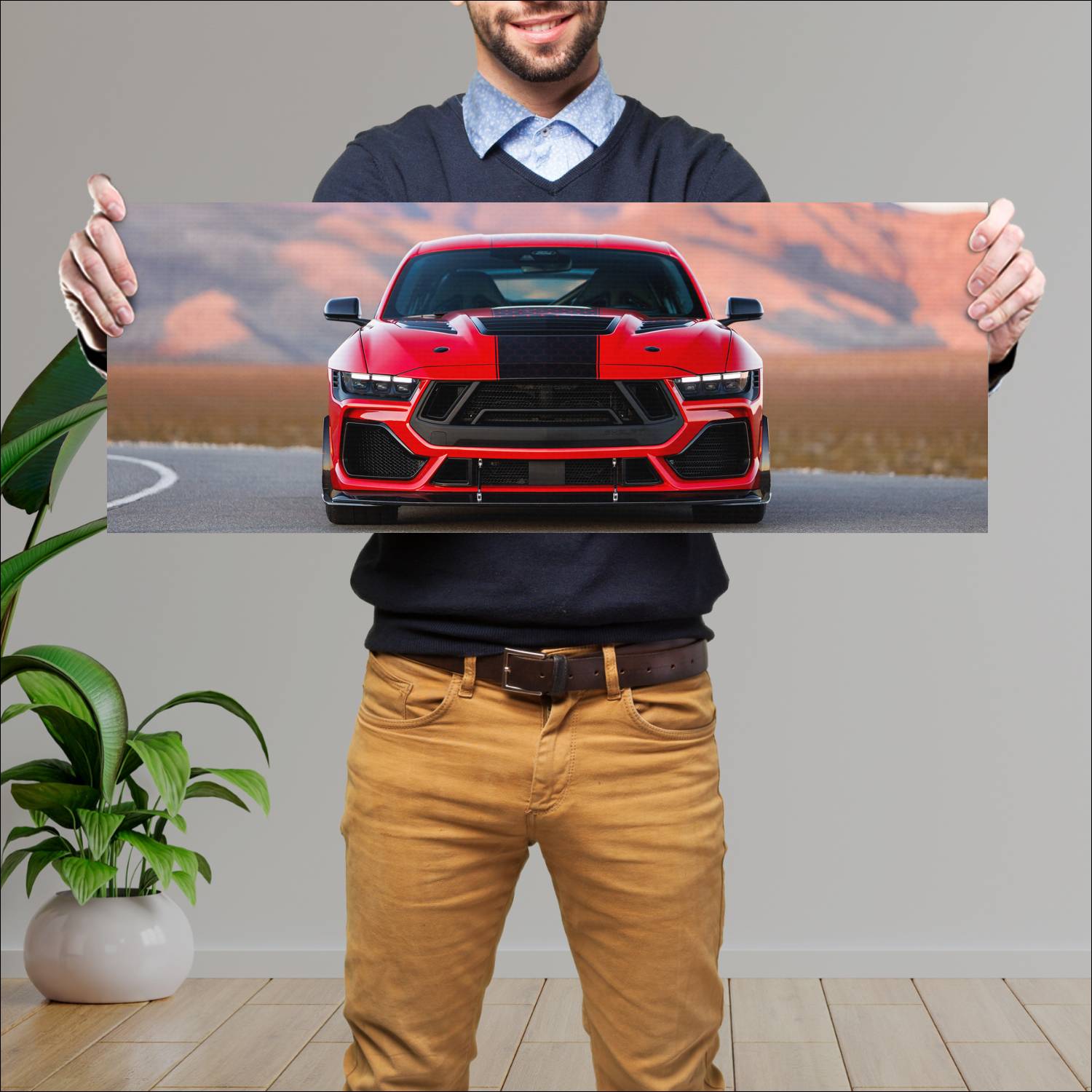 Cuadro grande 30x80cm 2026 Shelby Super Snake R 002 Shelby
