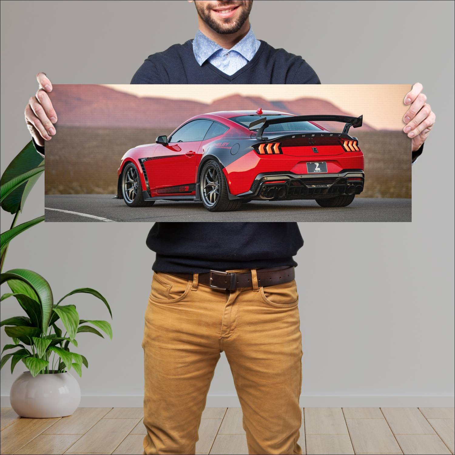 Cuadro grande 30x80cm 2026 Shelby Super Snake R 004 Shelby