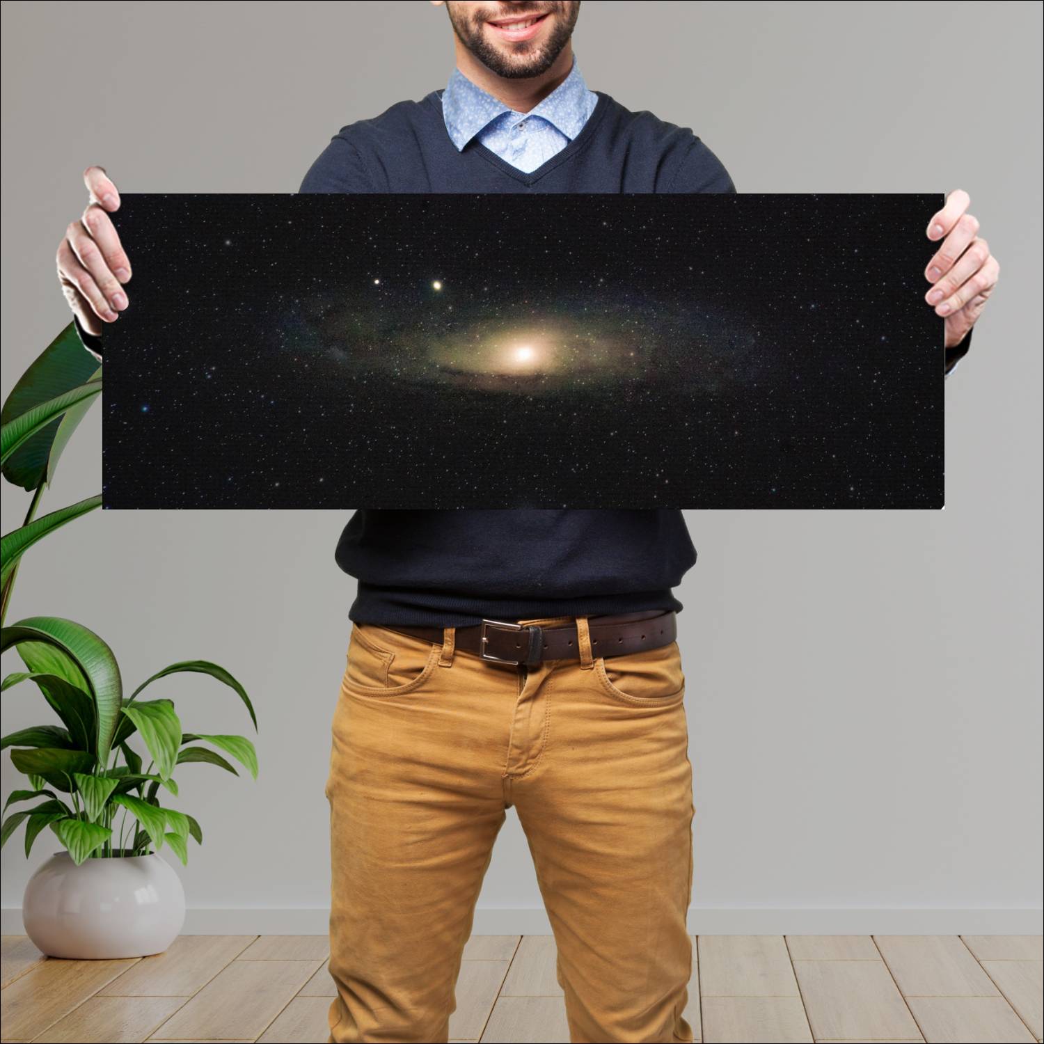 Cuadro grande 30x80cm Galaxia horizontal 9 Espacio