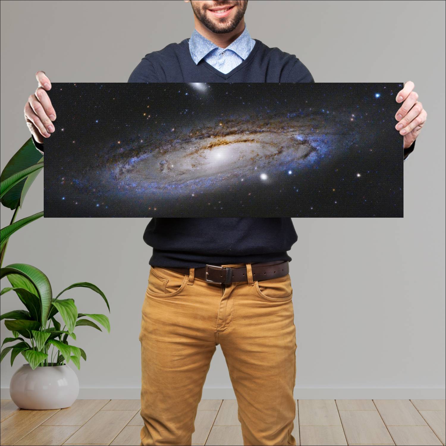 Cuadro grande 30x80cm Gelaxia sistema solar Espacio