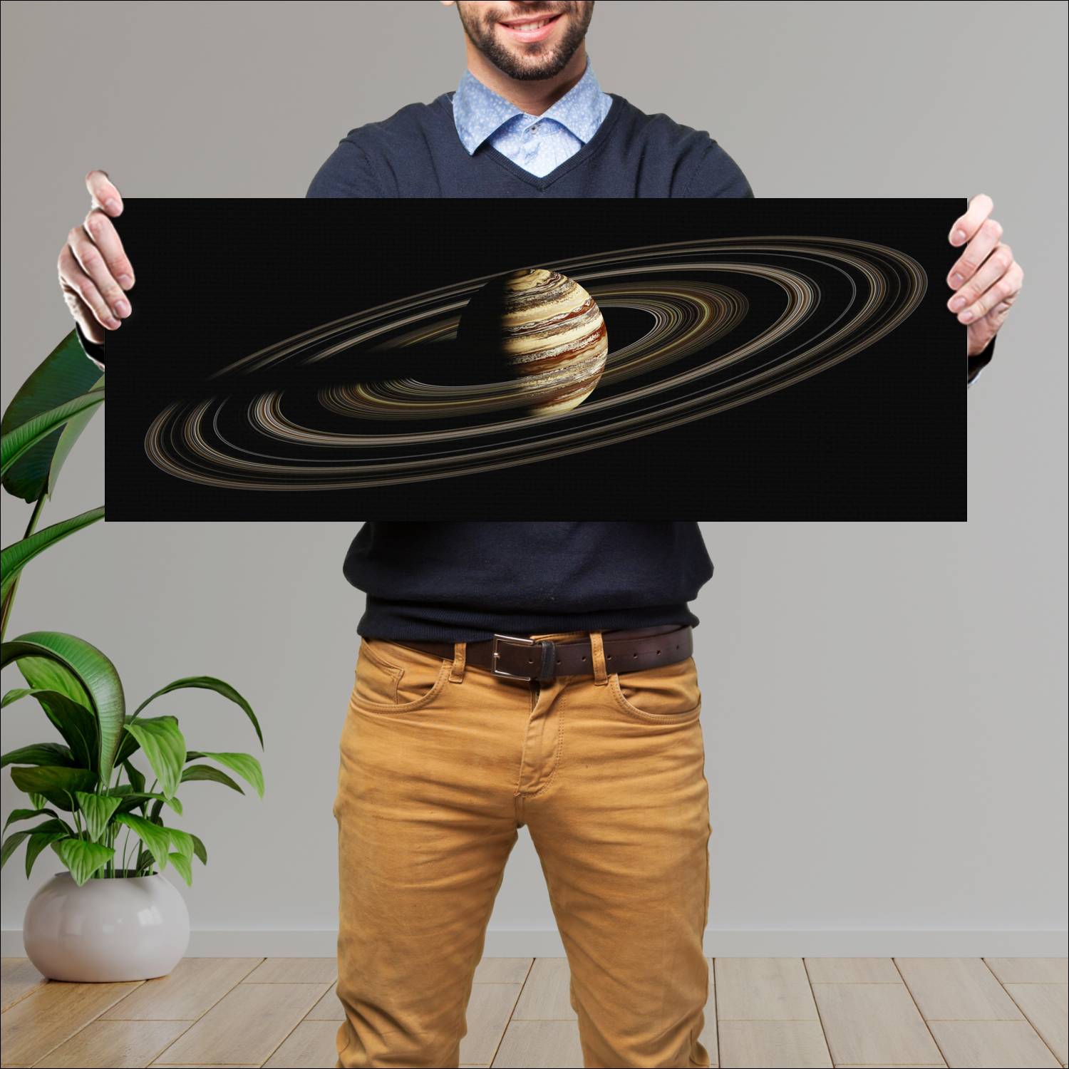 Cuadro grande 30x80cm Jupiter Espacio