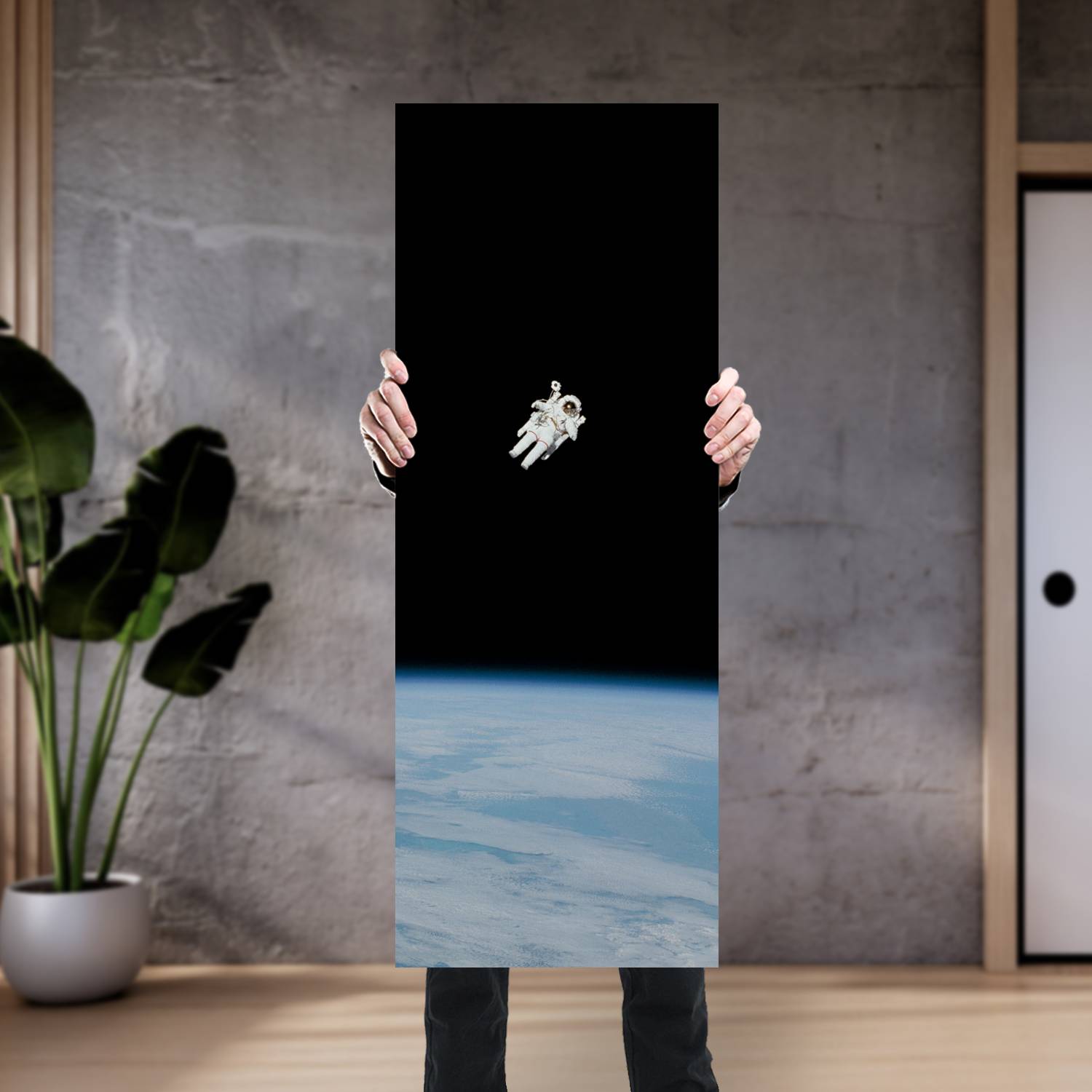 Cuadro grande 30x80cm Astronauta en el espacio Espacio