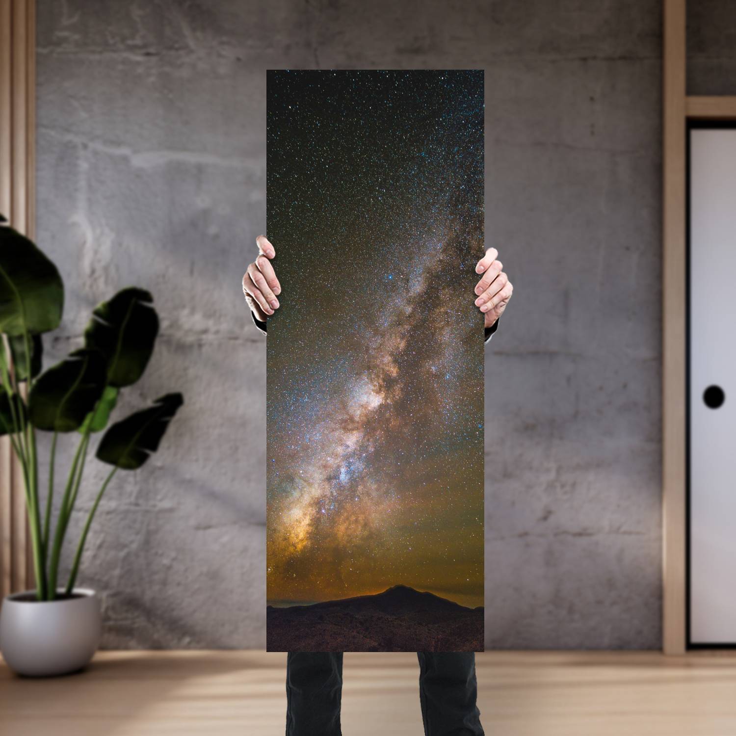 Cuadro grande 30x80cm Cielo full estrellas vertical Espacio