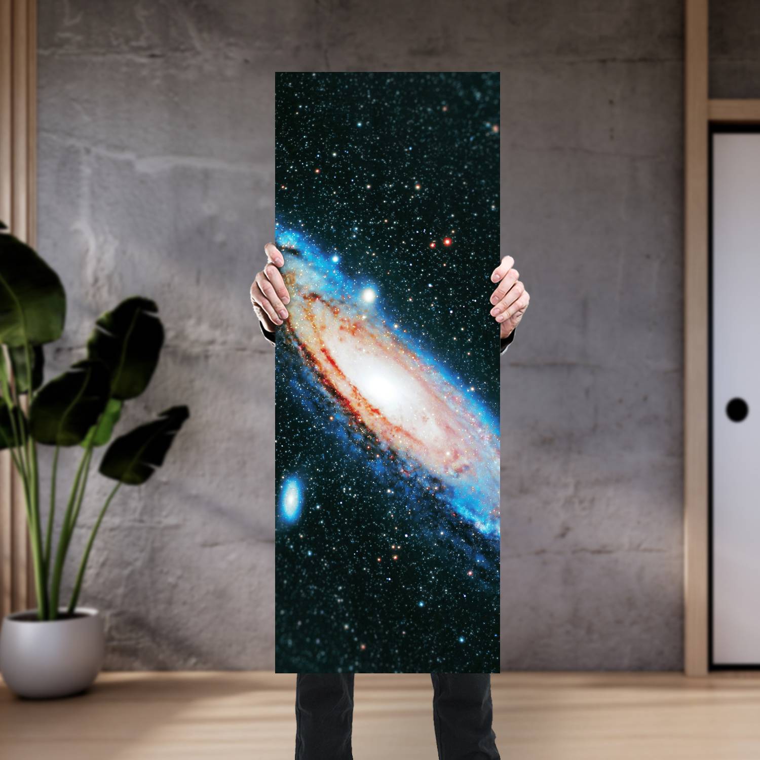 Cuadro grande 30x80cm Galaxia vertical (2) Espacio